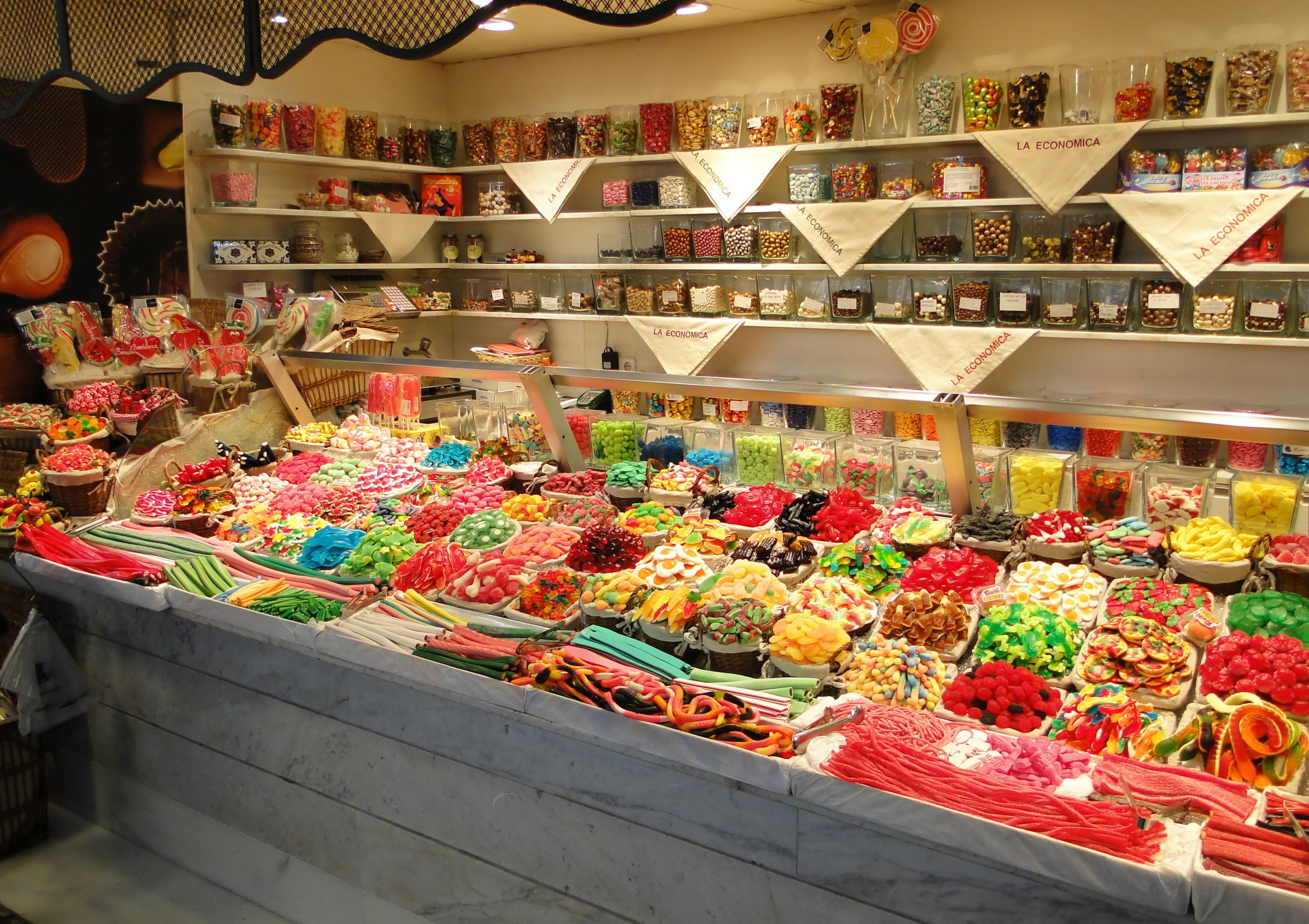 The entrance to La Boqueria market on La Rambla