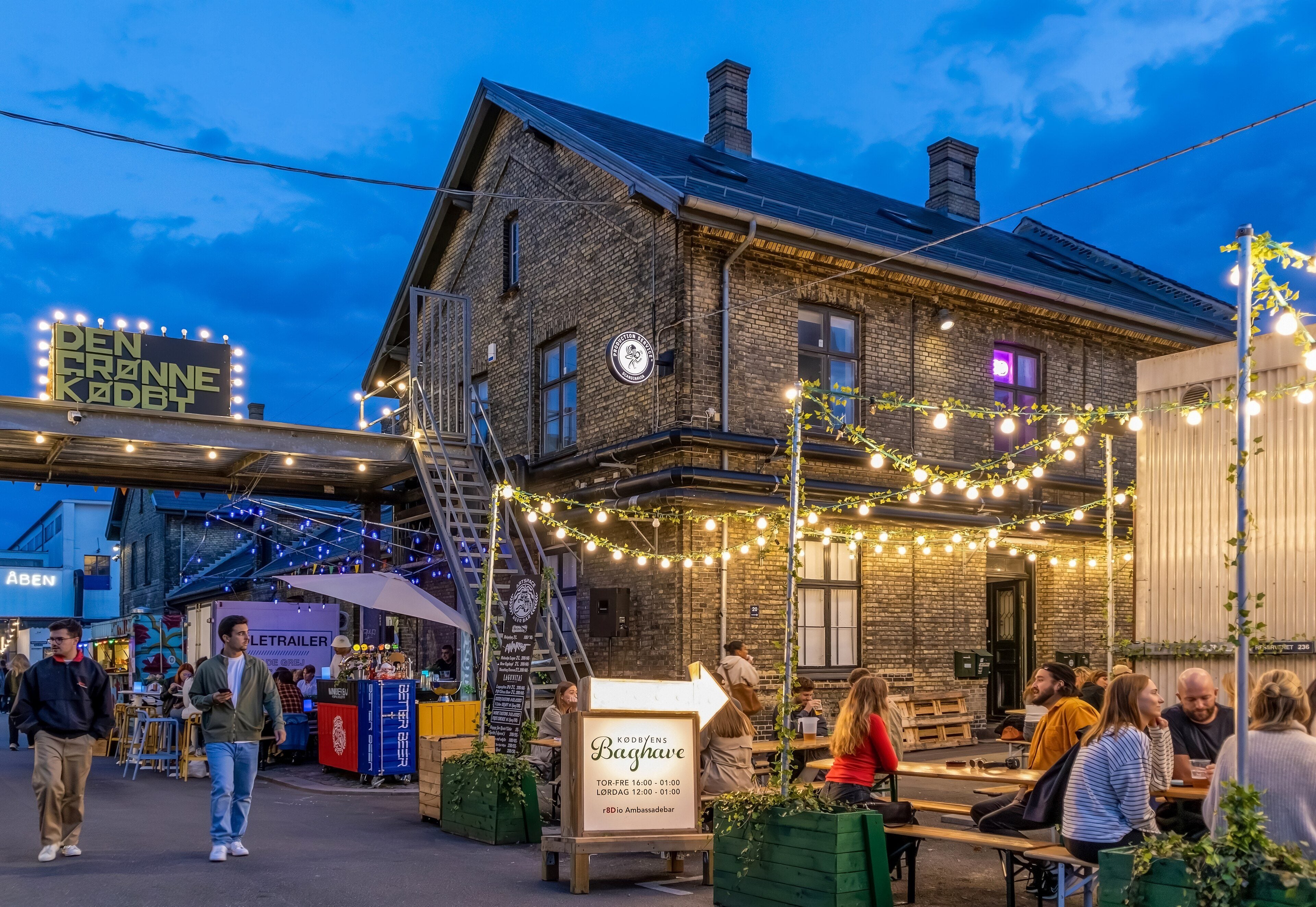 Kødbyen, the Meatpacking District, at night