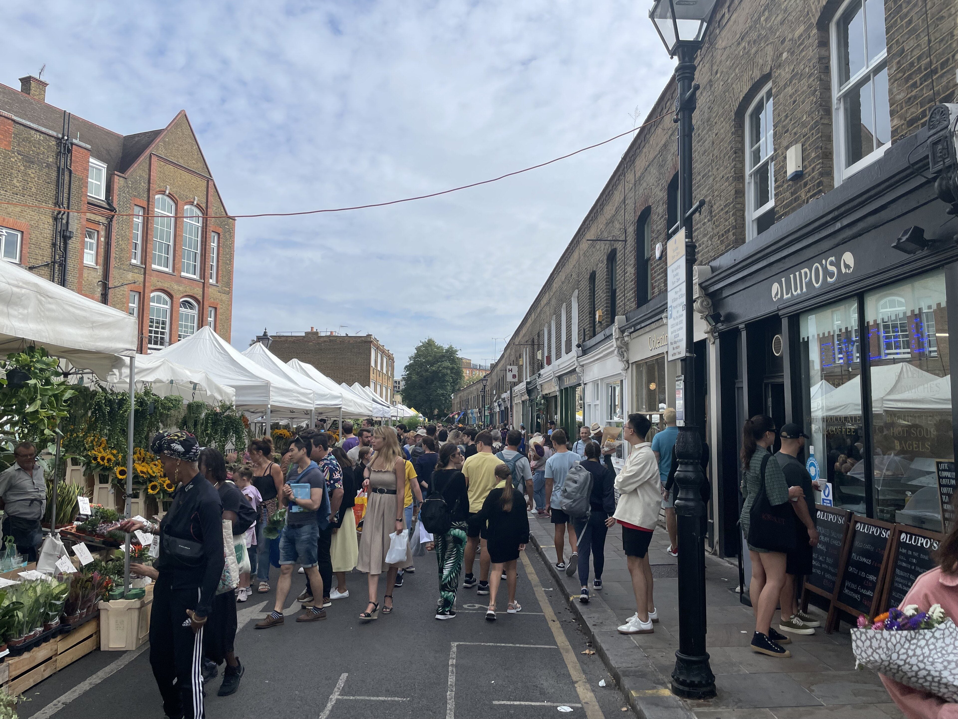 Columbia Road Flower Market on a Sunday