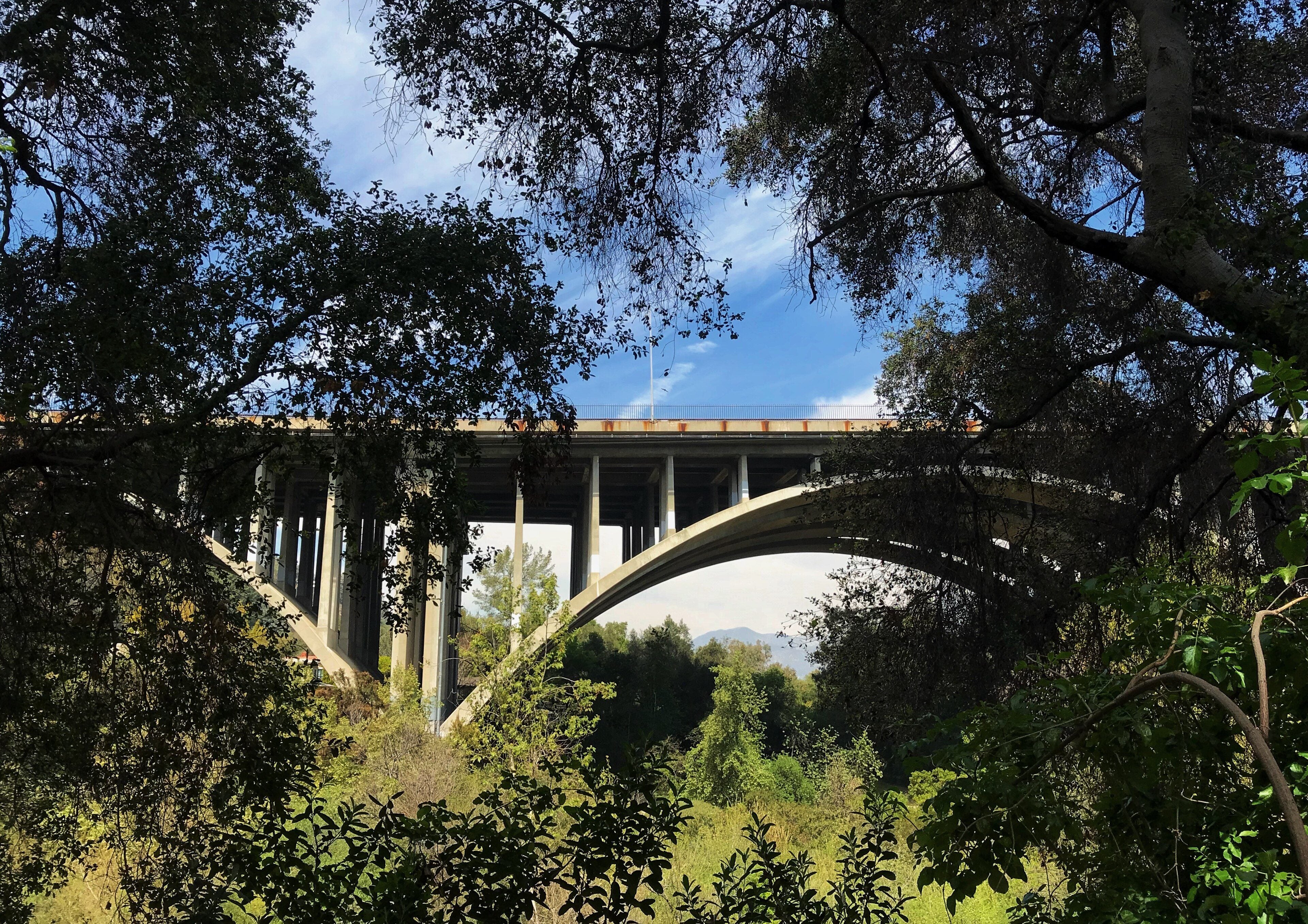 The arches of the Colorado Street Bridge over the Arroyo Seco