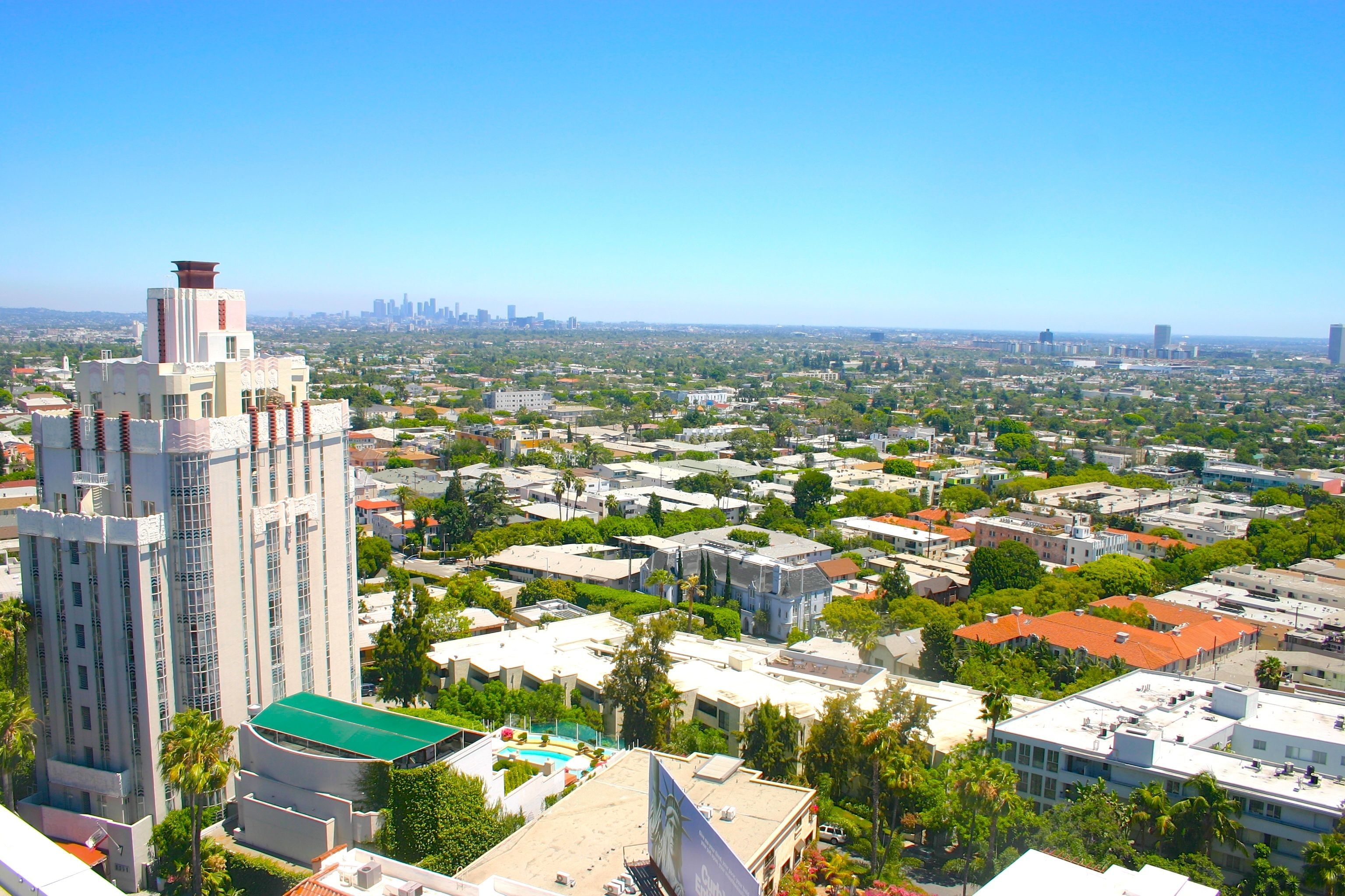The Art Deco Sunset Tower on Sunset Boulevard, West Hollywood