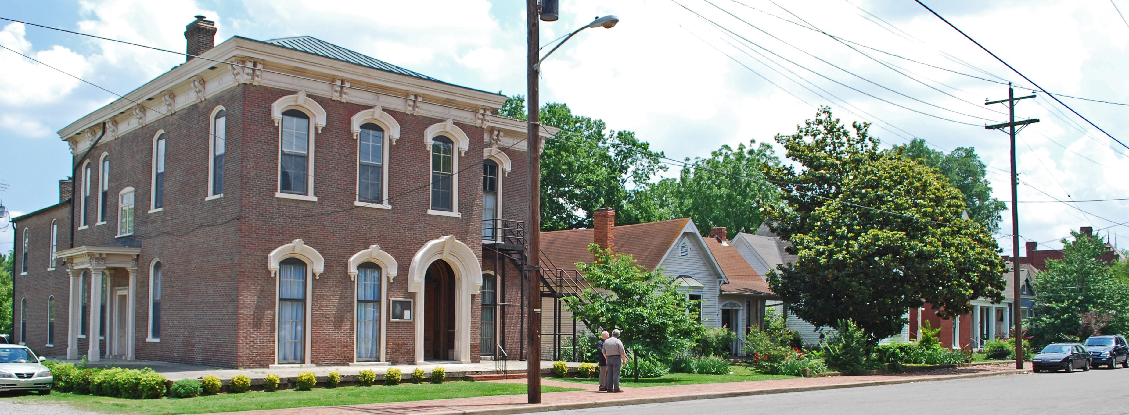 A historic brick house in Germantown, Nashville