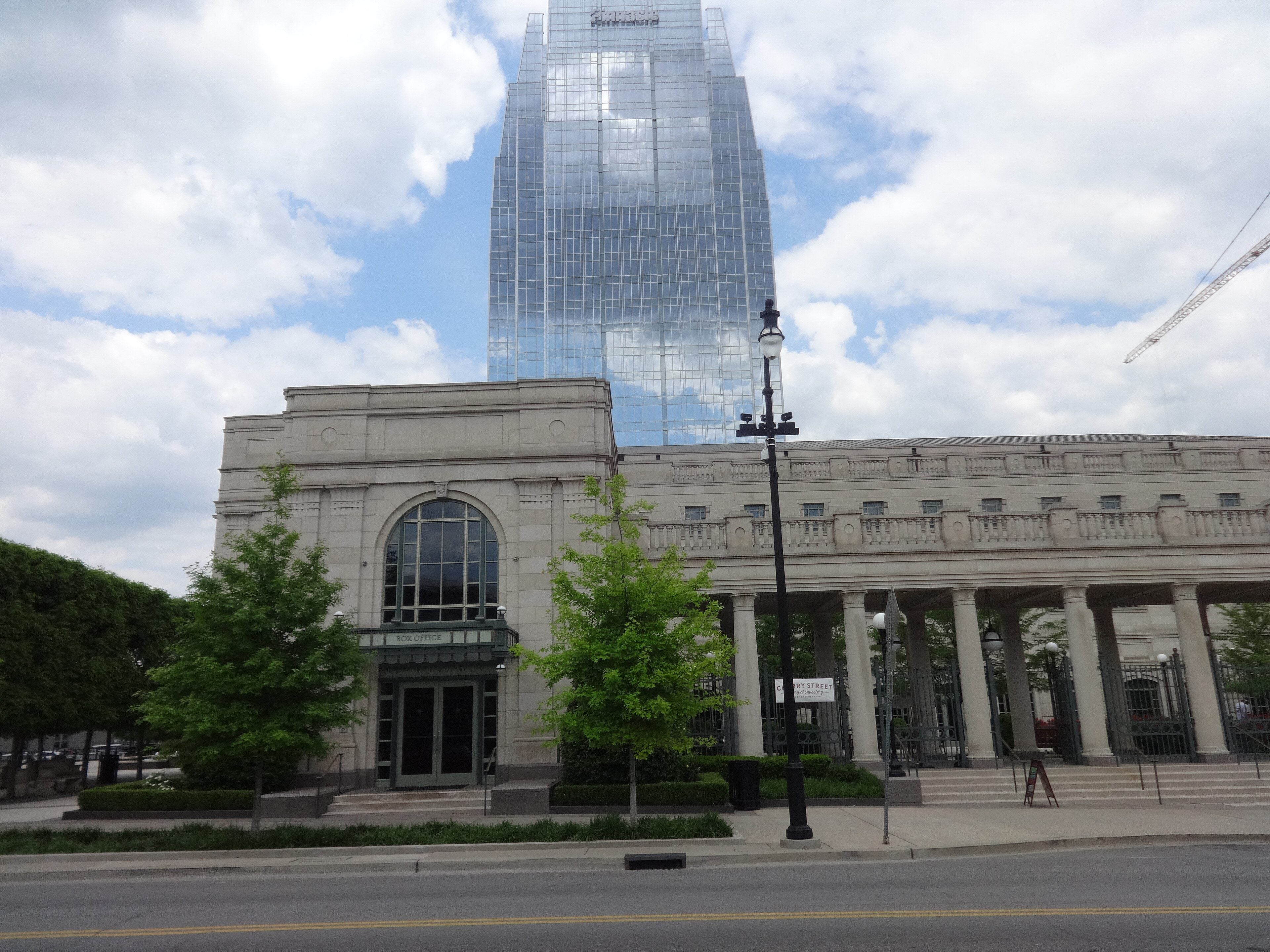 Schermerhorn Symphony Center's columned facade in SoBro