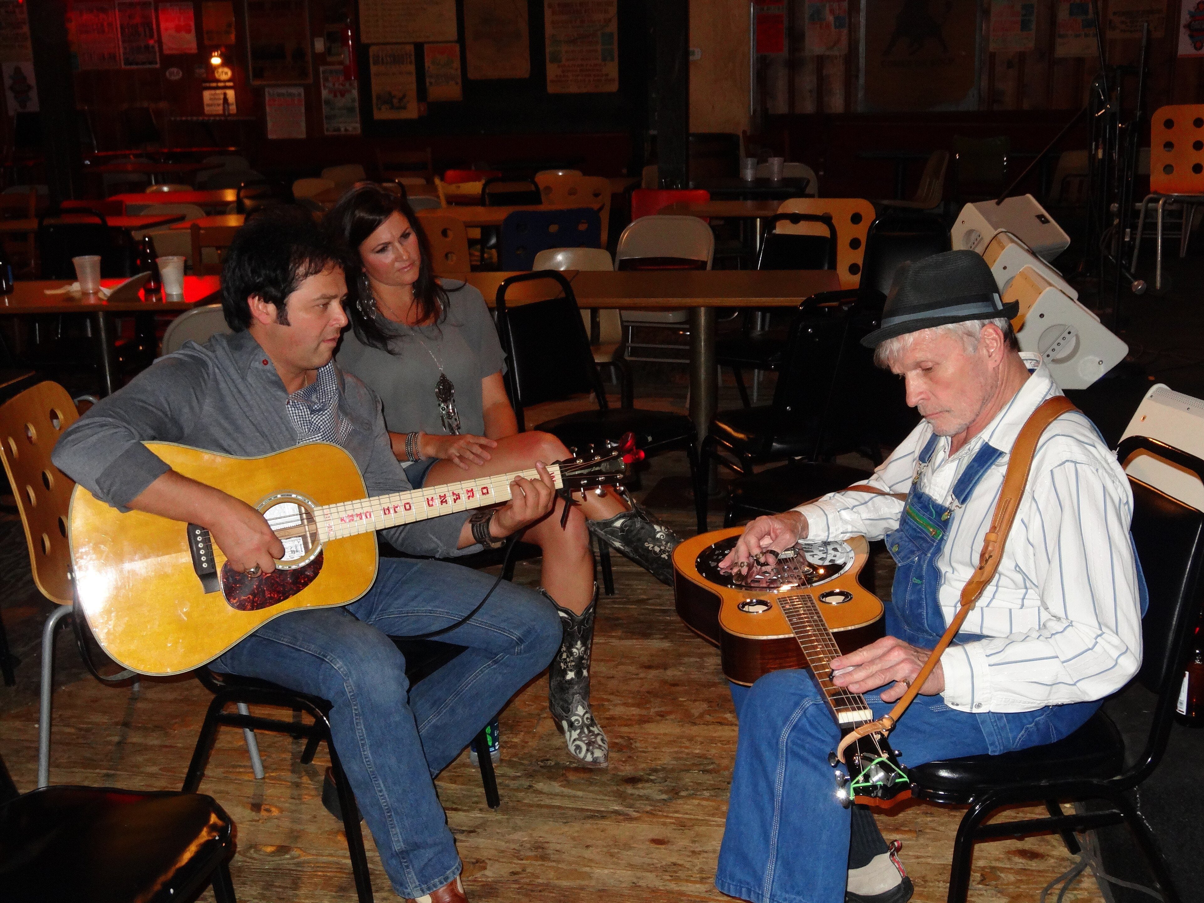 Musicians playing bluegrass at the Station Inn in the Gulch