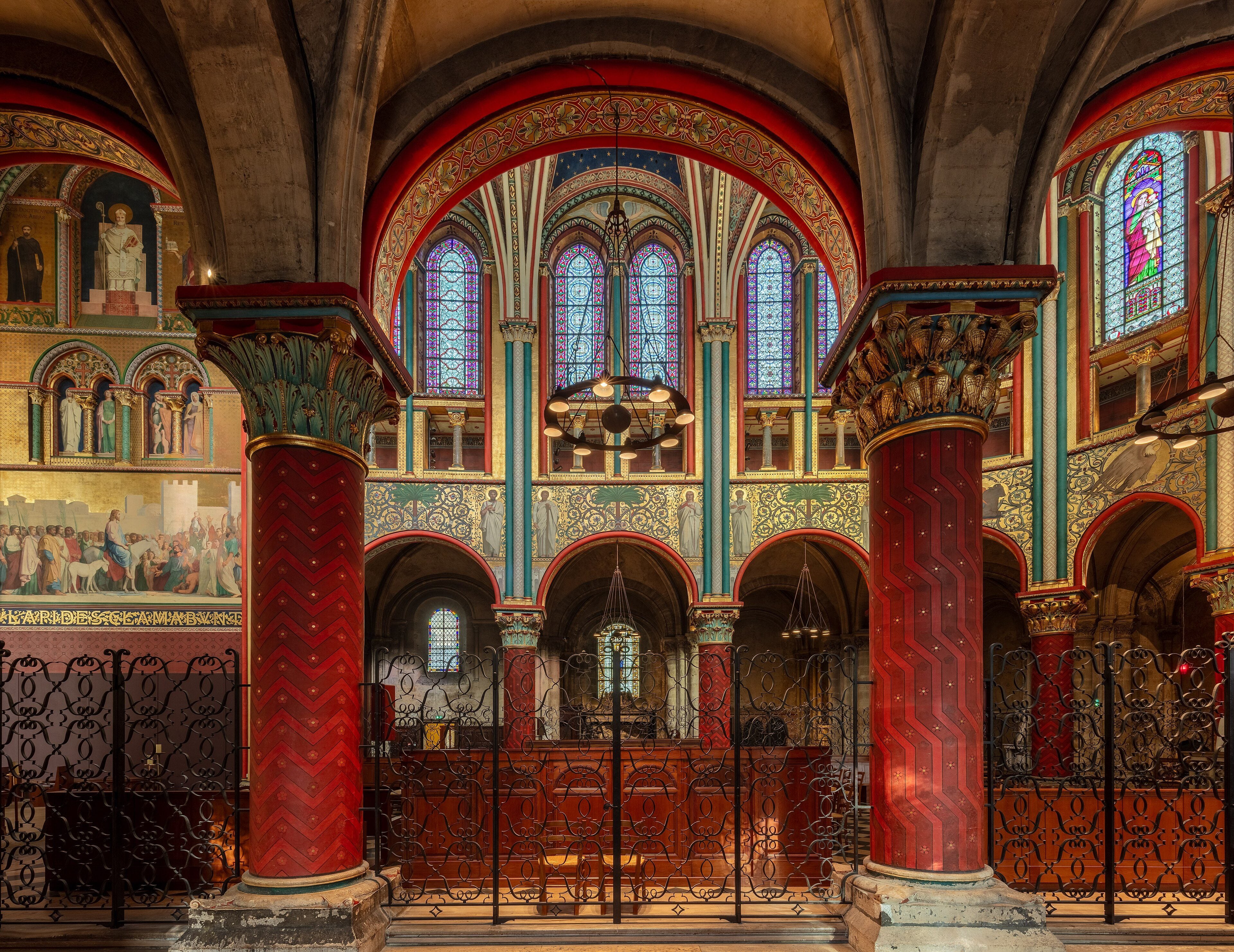 Inside the church of Saint-Germain-des-Prés