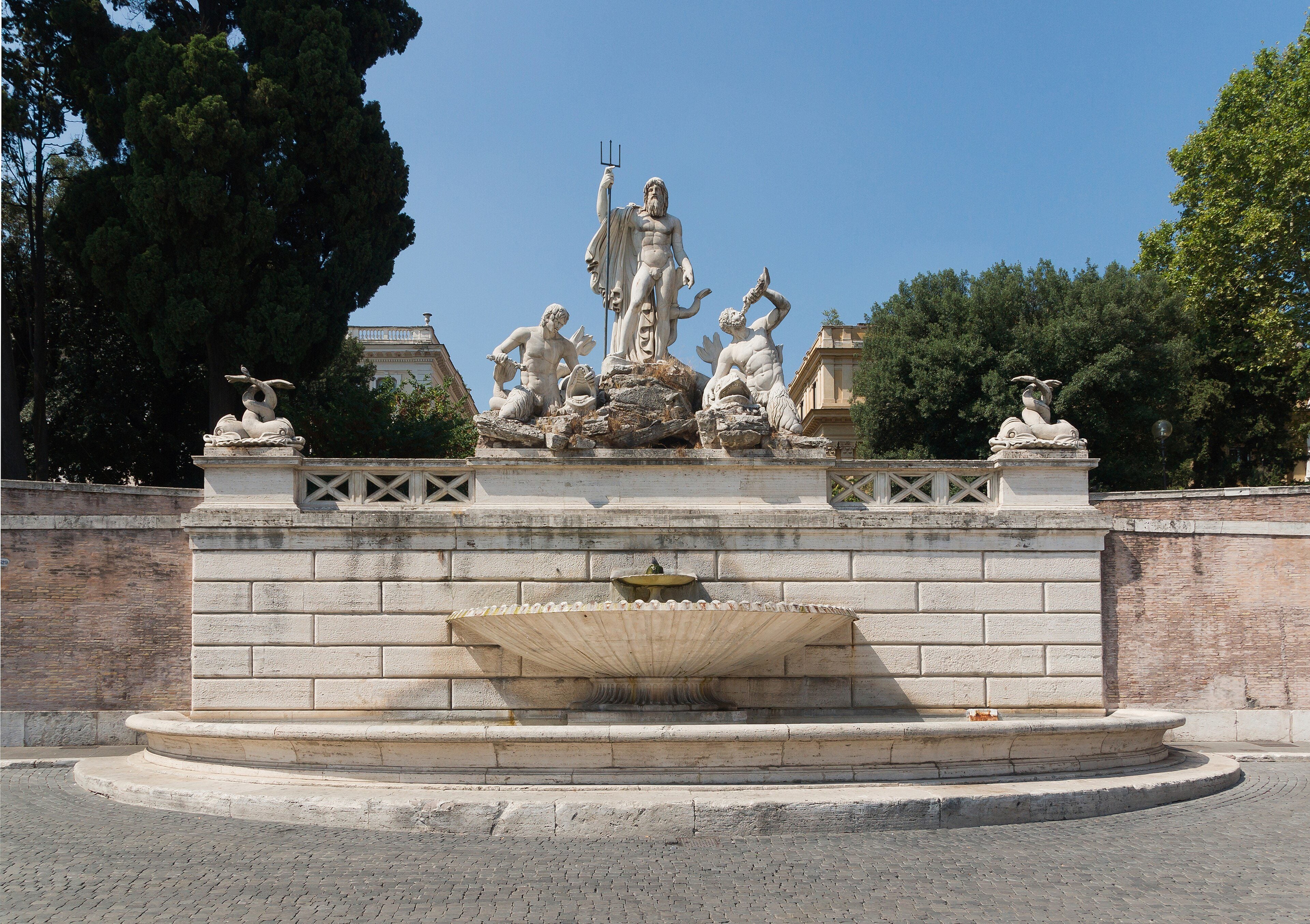Neptune fountain on Piazza del Popolo