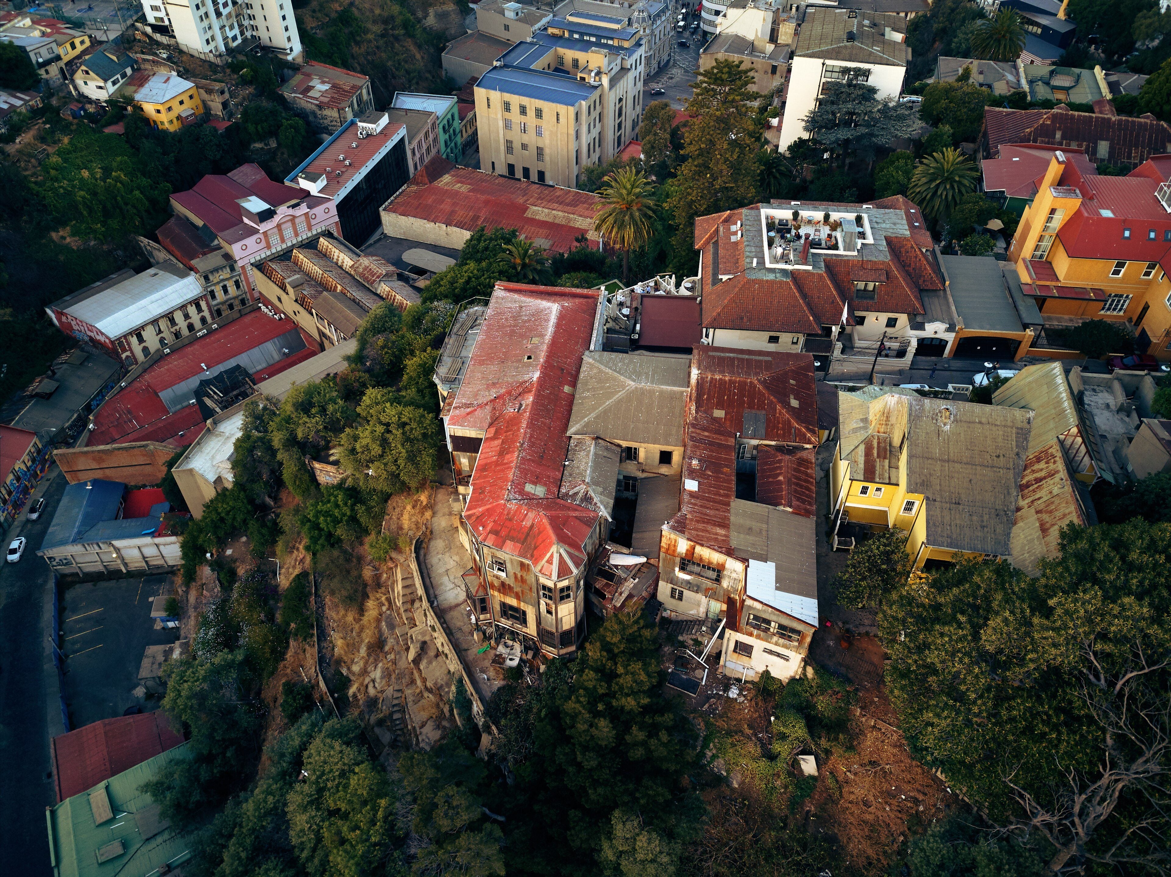 Cerro Alegre rooftops in Valparaíso