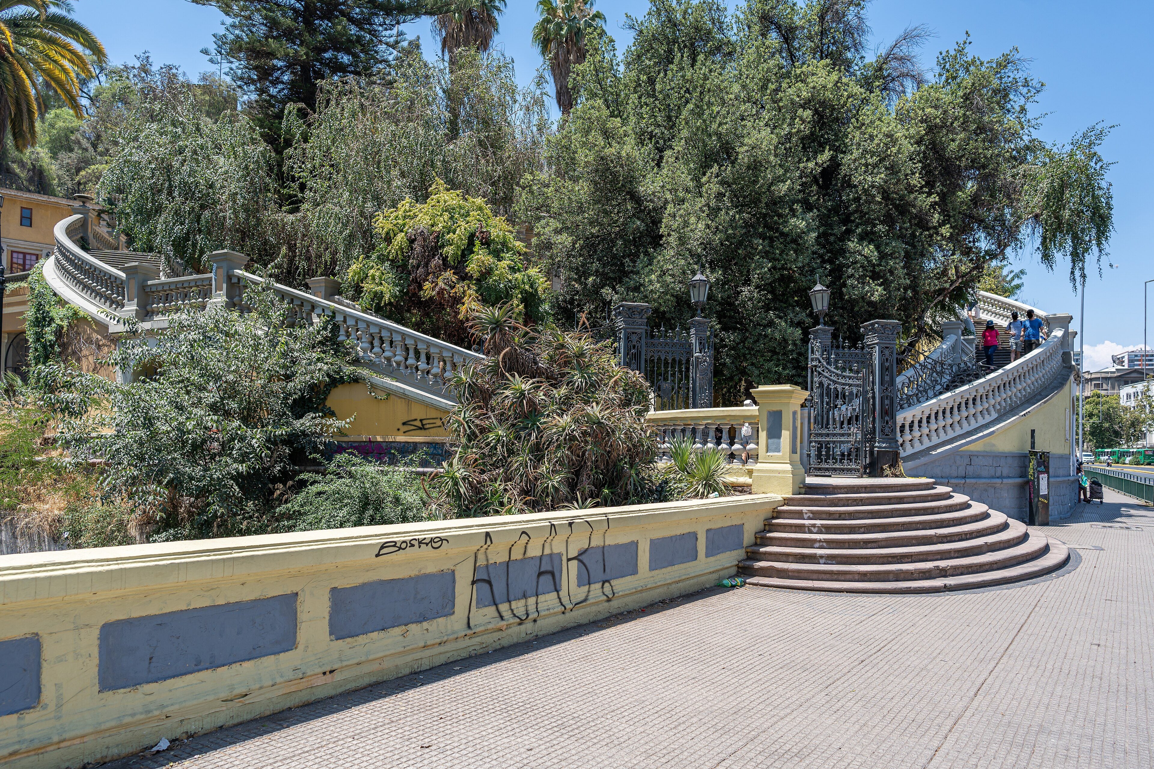Entrance terraces of Cerro Santa Lucía