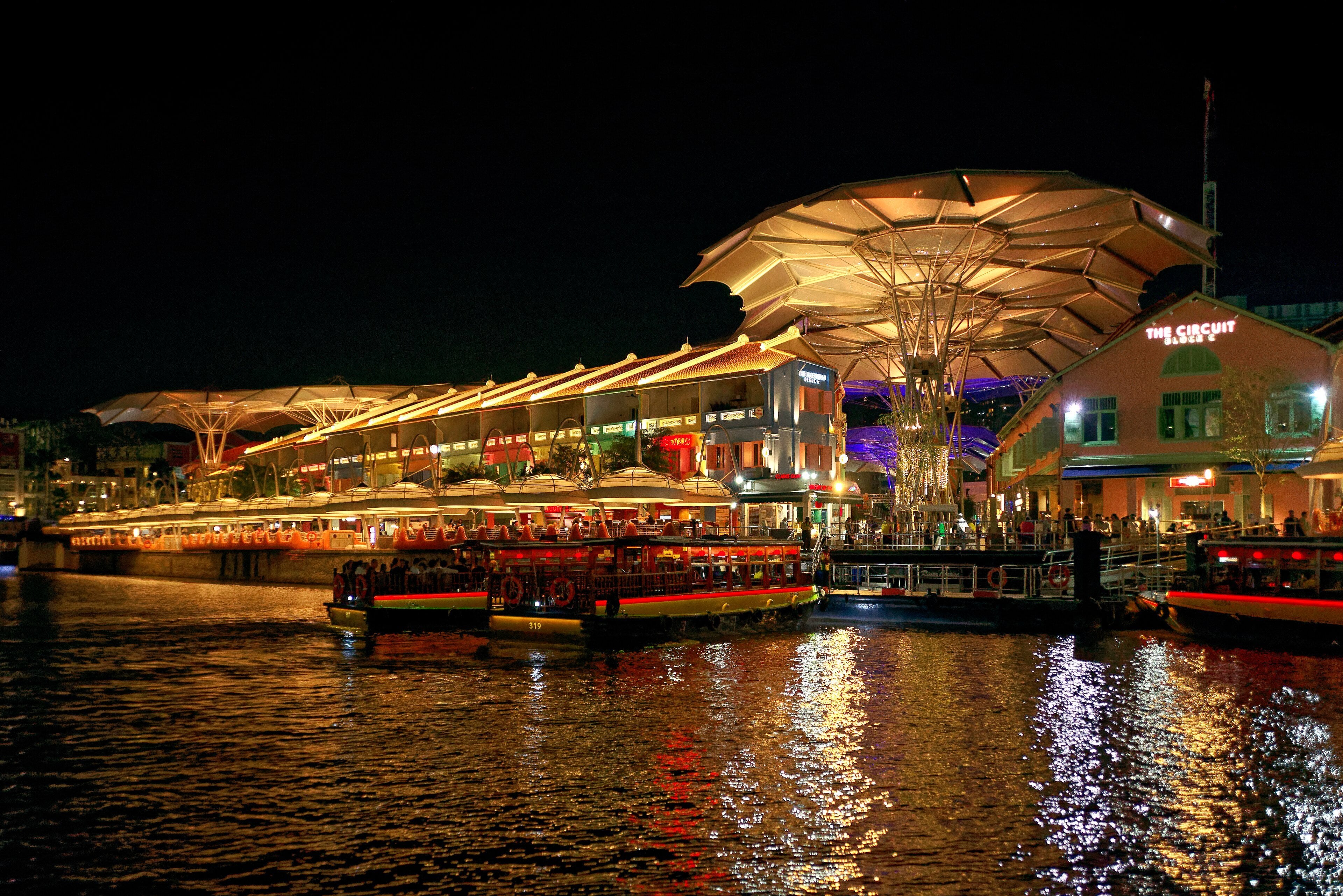 Clarke Quay at night