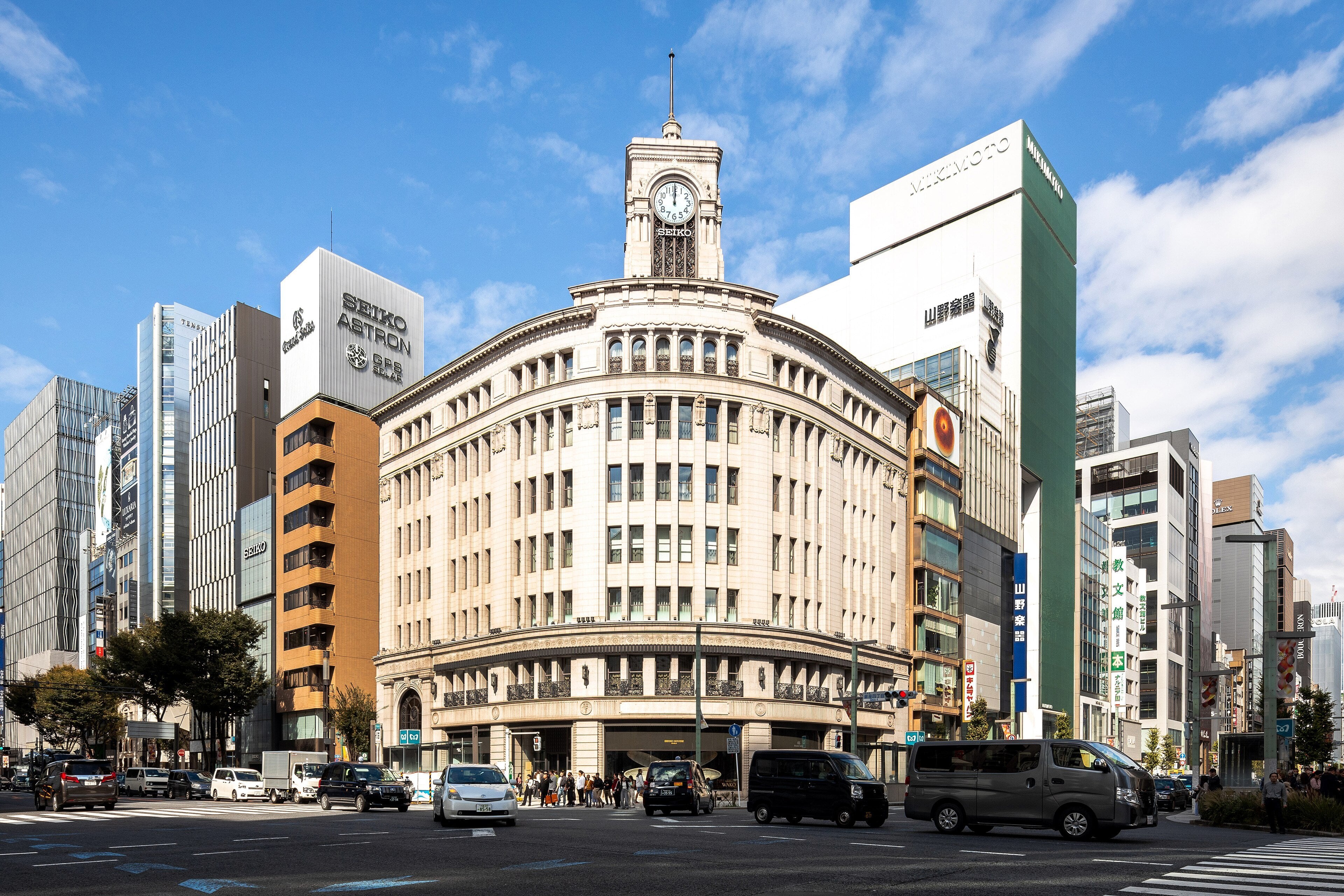 The Wako clock tower in Ginza