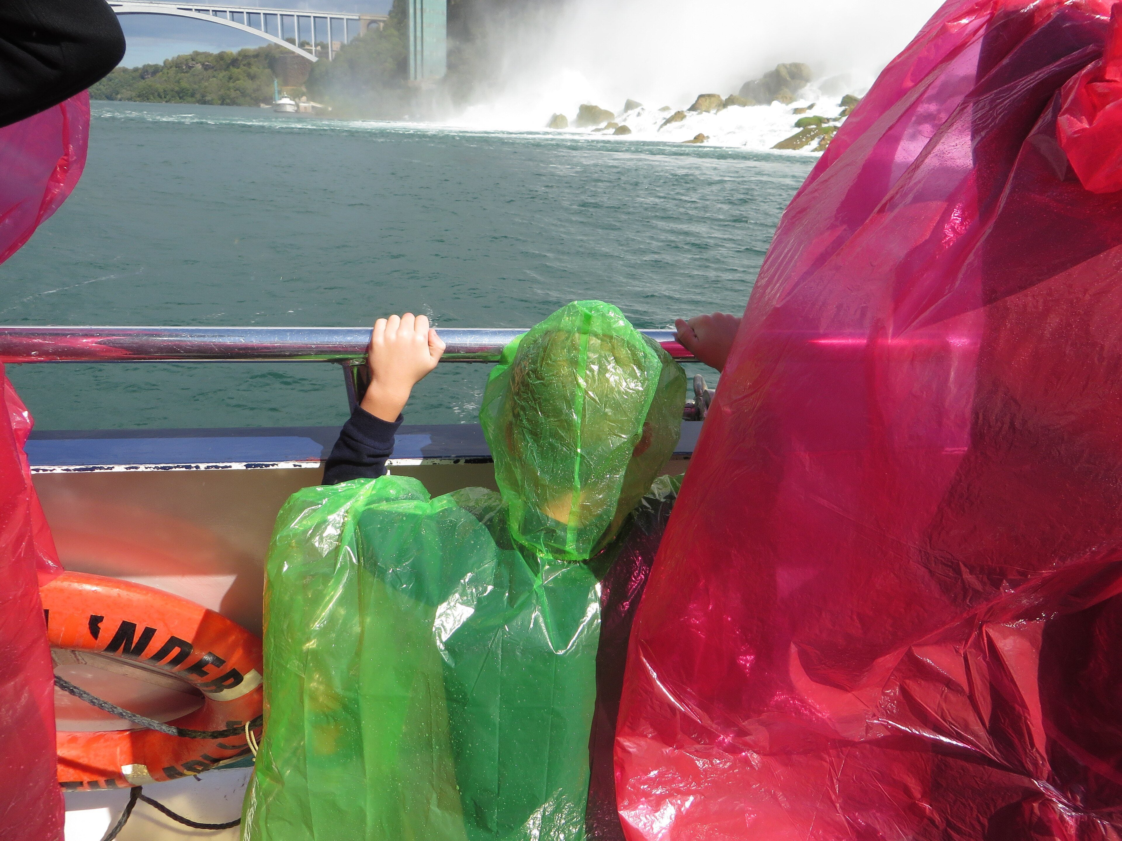 On a falls boat cruise below Horseshoe Falls