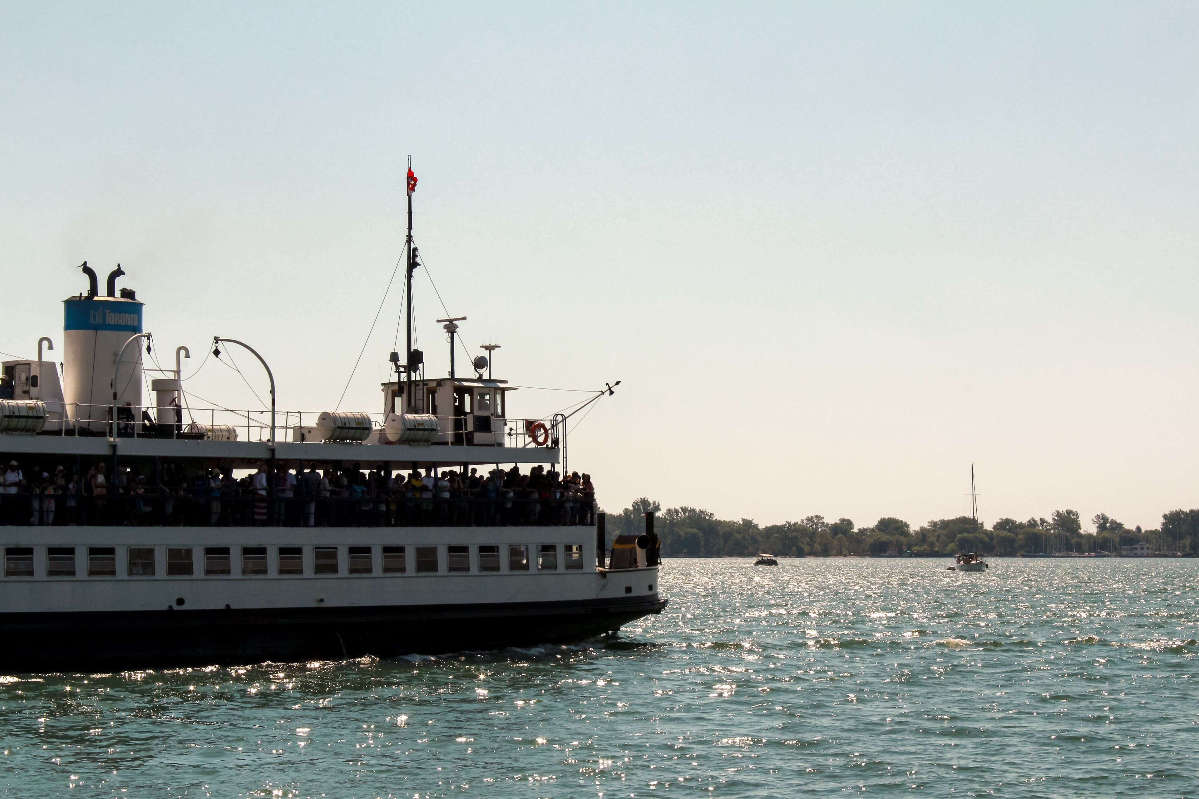 A Toronto Island ferry crossing the harbour