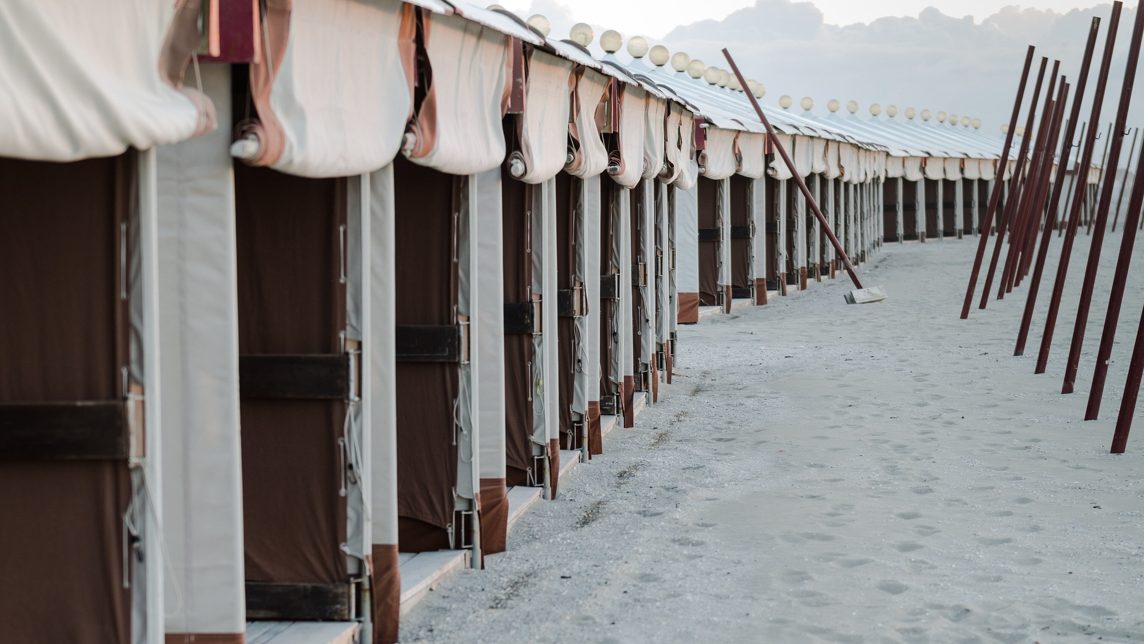 Beach cabins on the Lido