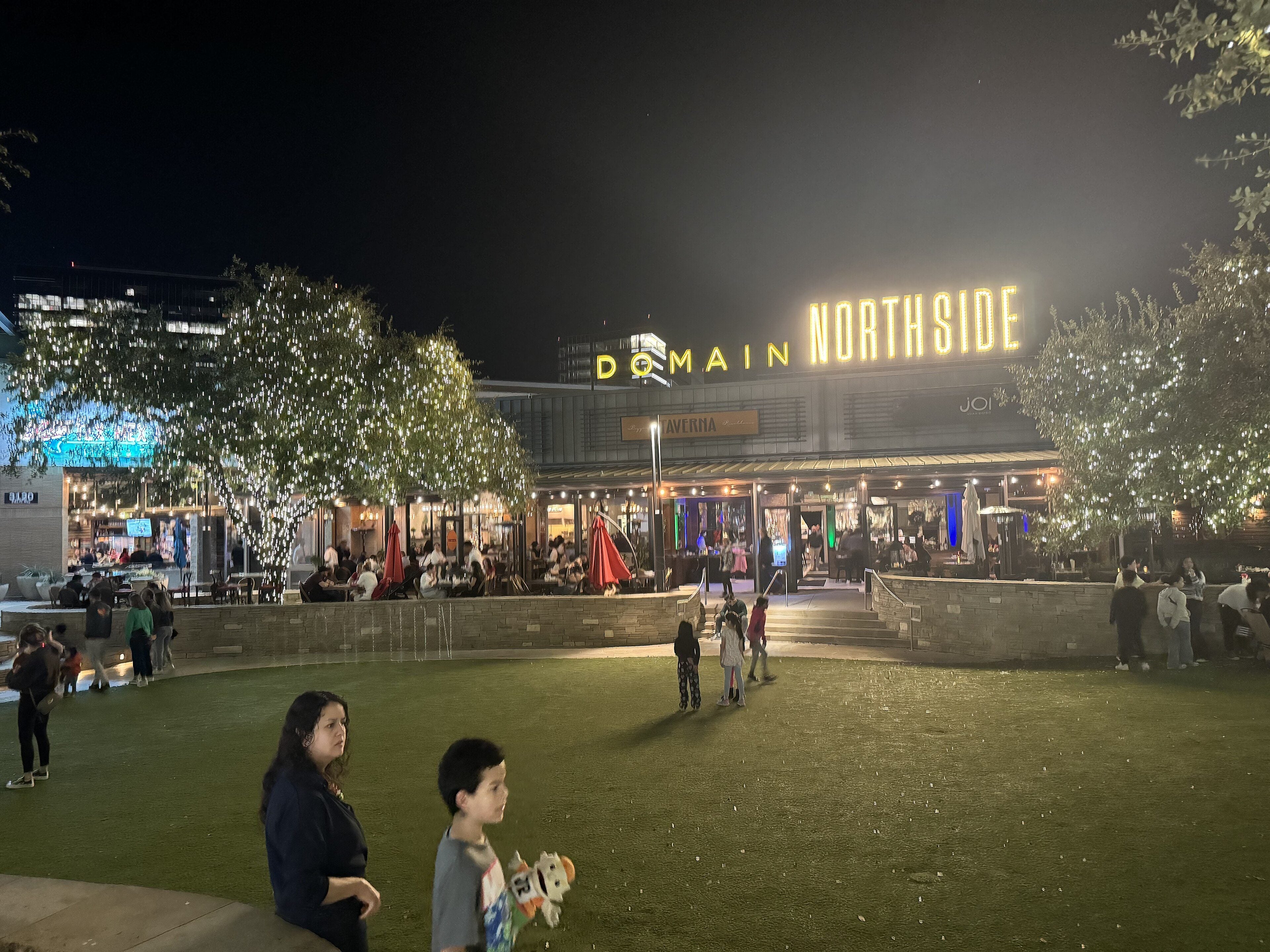 Domain Northside at night