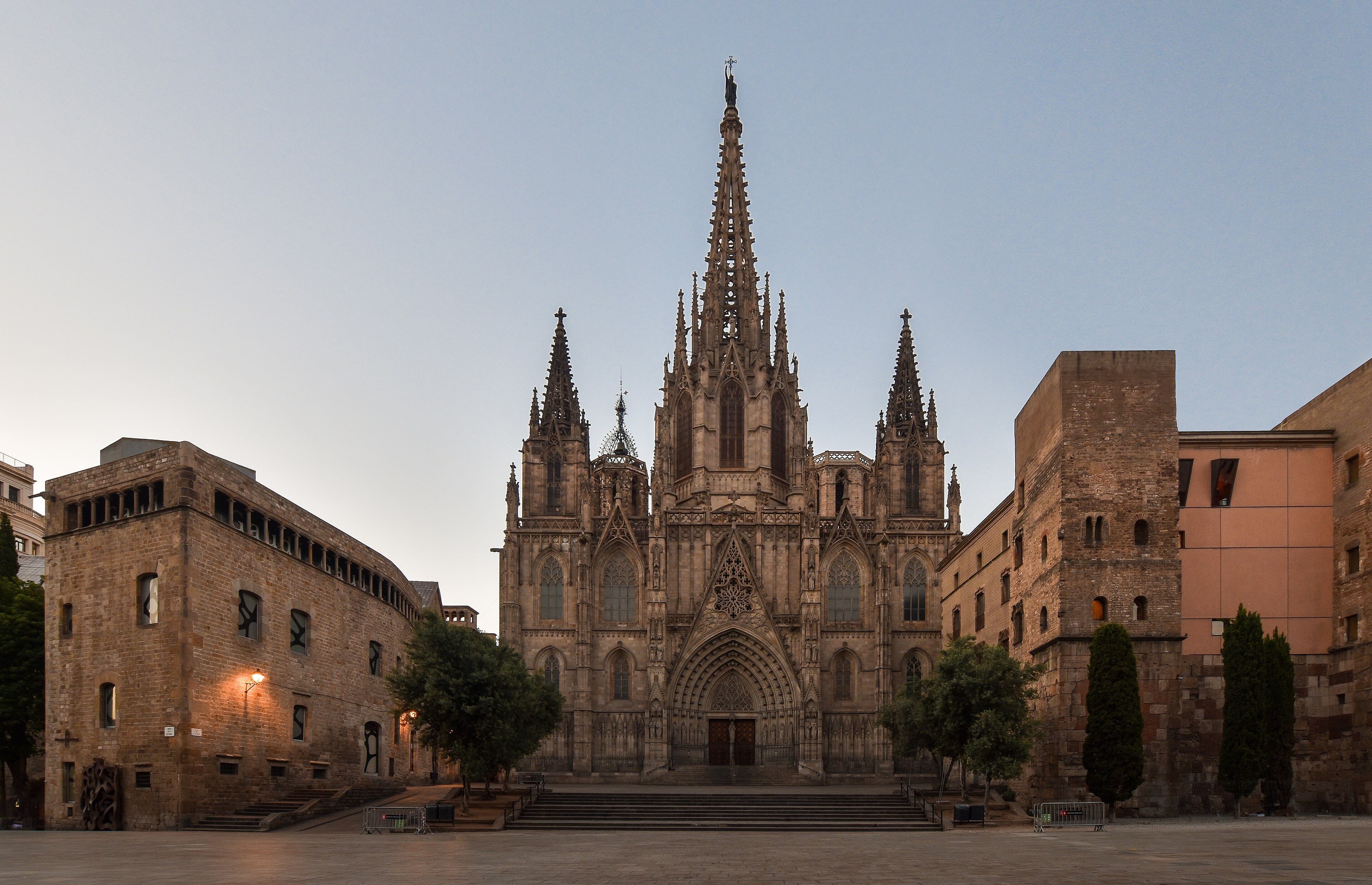The Gothic façade of Barcelona Cathedral