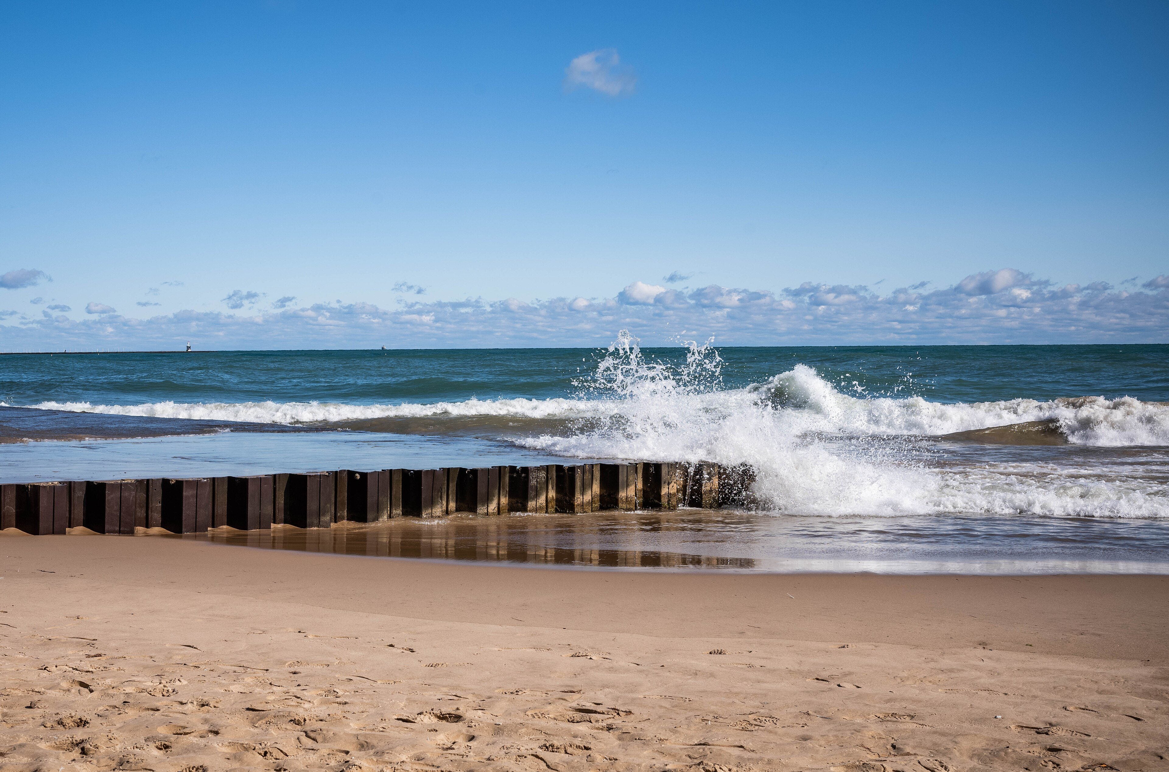 Waves on Lake Michigan at Oak Street Beach