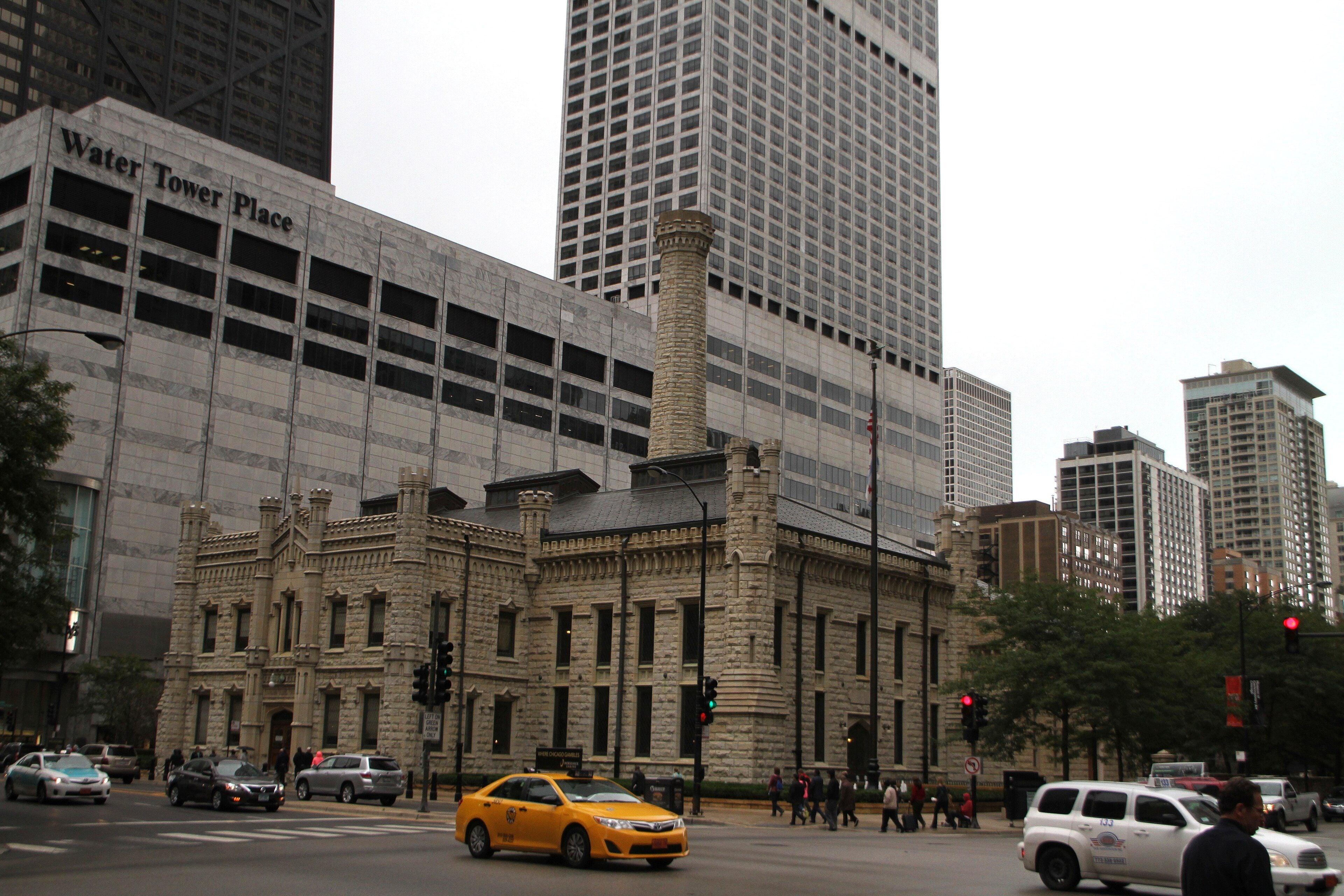 The 1869 Chicago Water Tower on Michigan Avenue