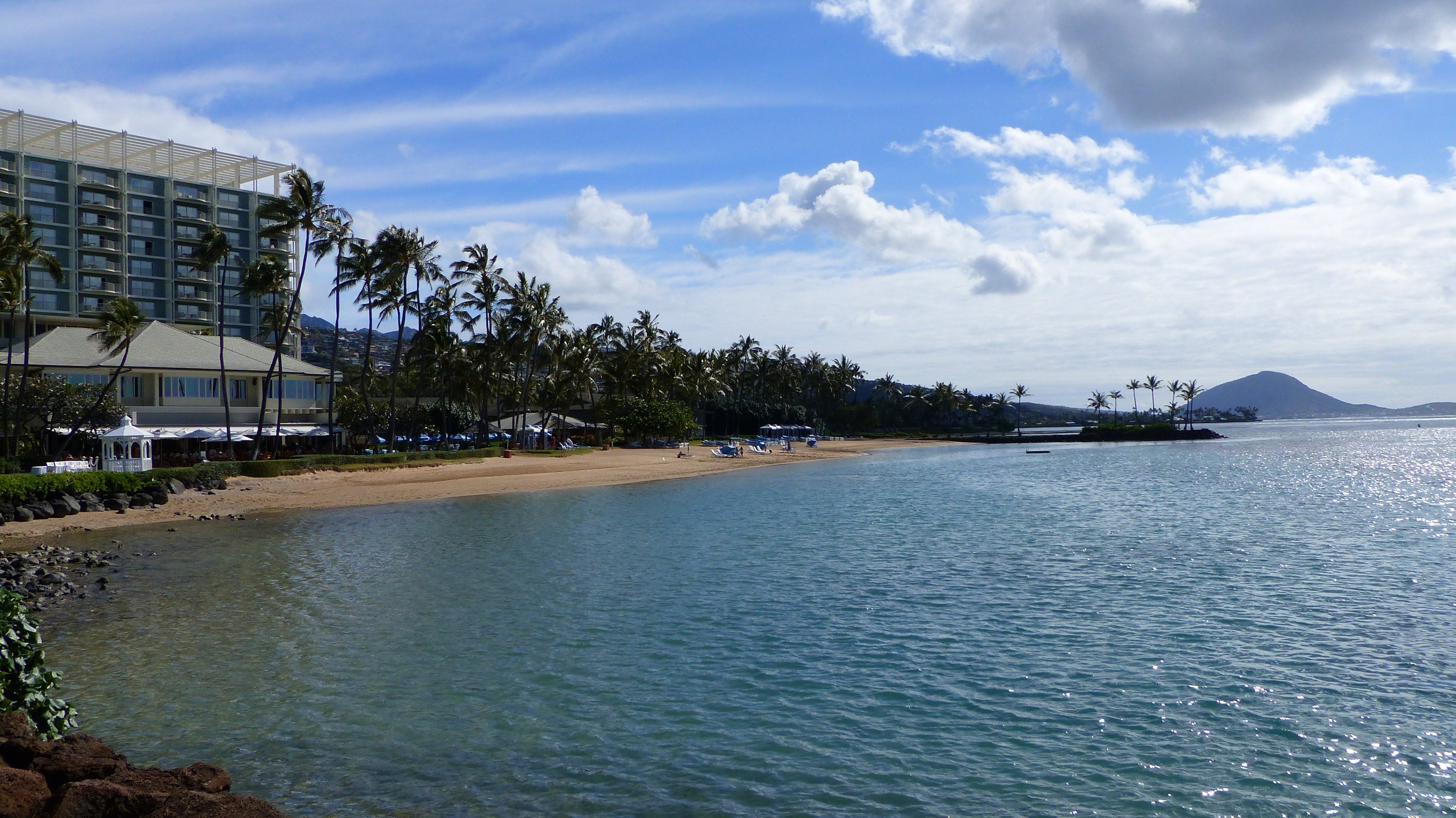 The beach and lagoon at The Kahala Hotel & Resort