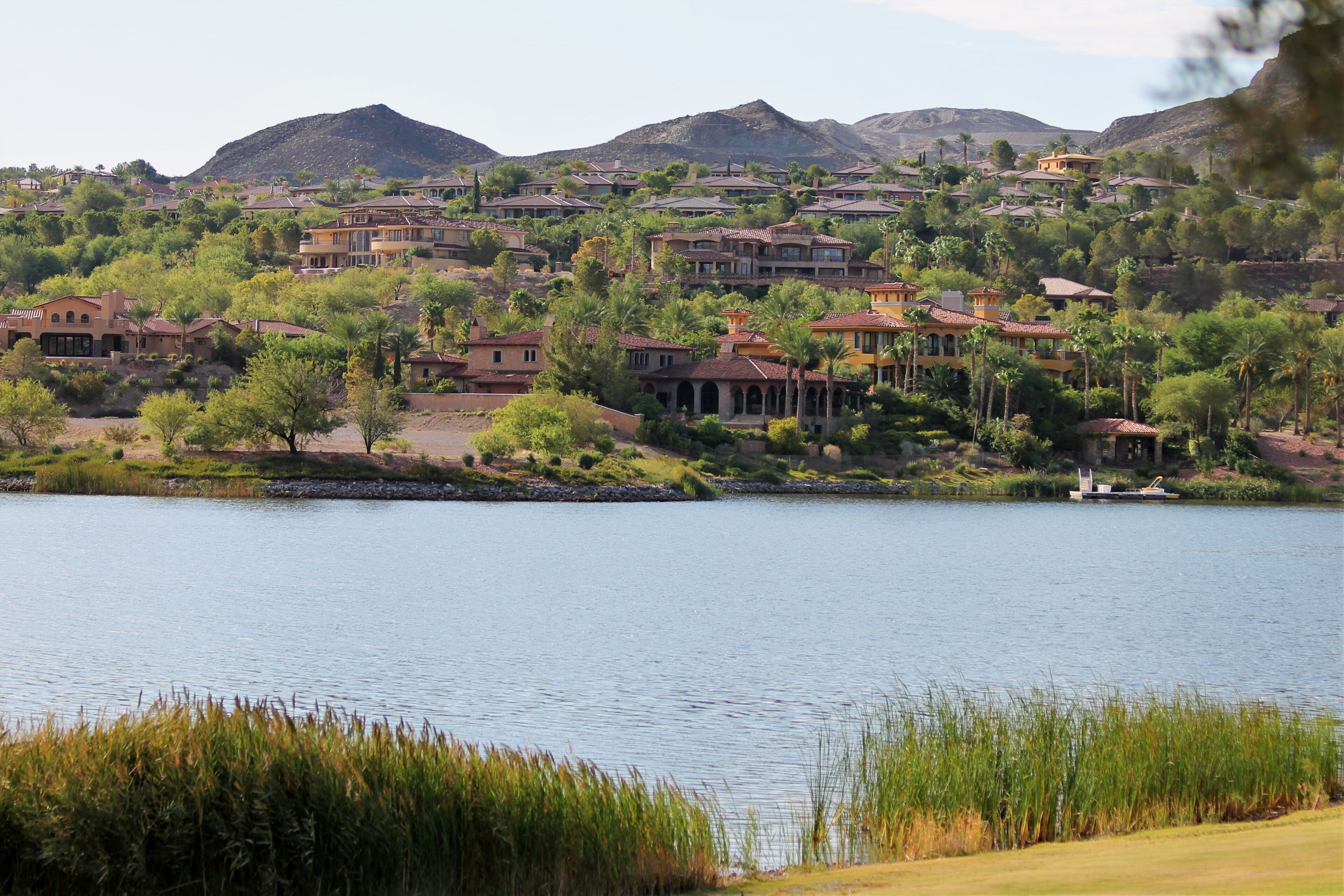 Lake Las Vegas water and hillside homes