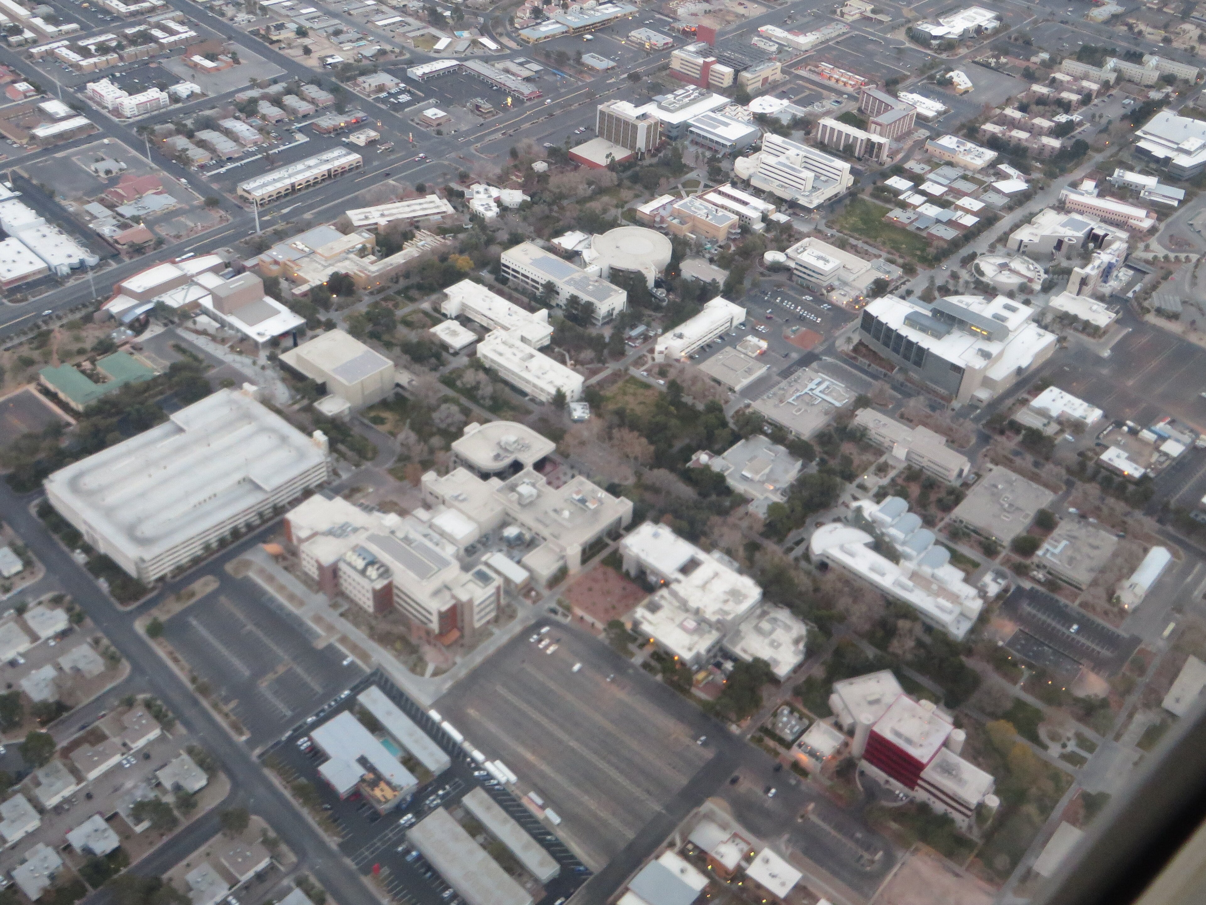UNLV campus walkways and buildings