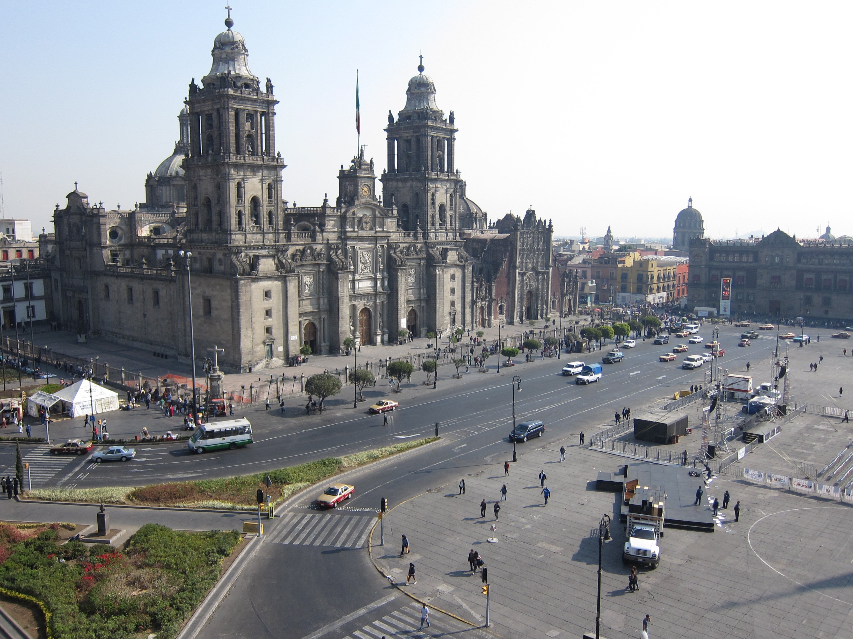 The Zócalo and the Metropolitan Cathedral