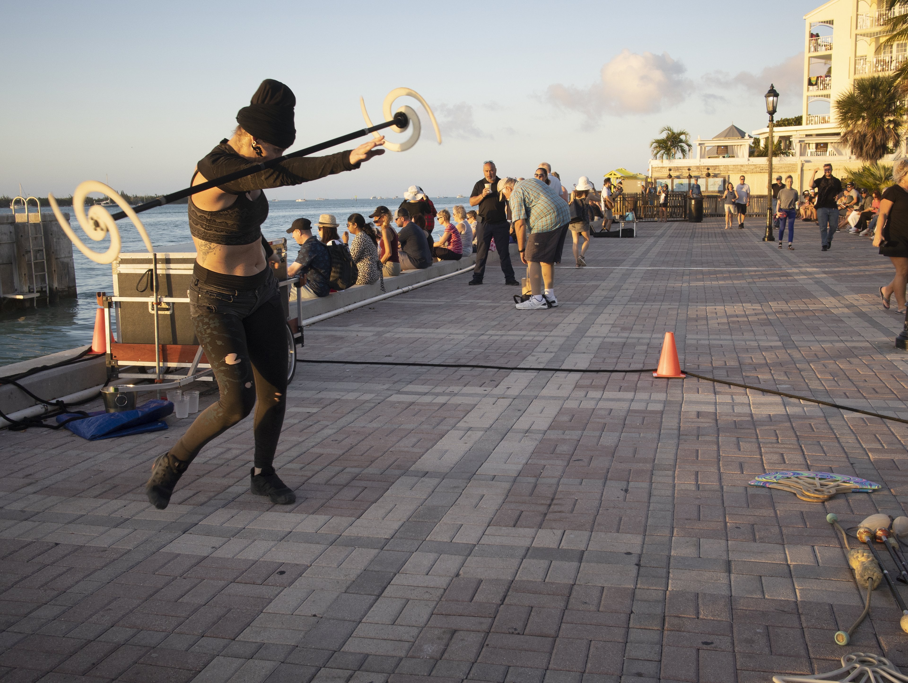 A street performer at Mallory Square in Key West