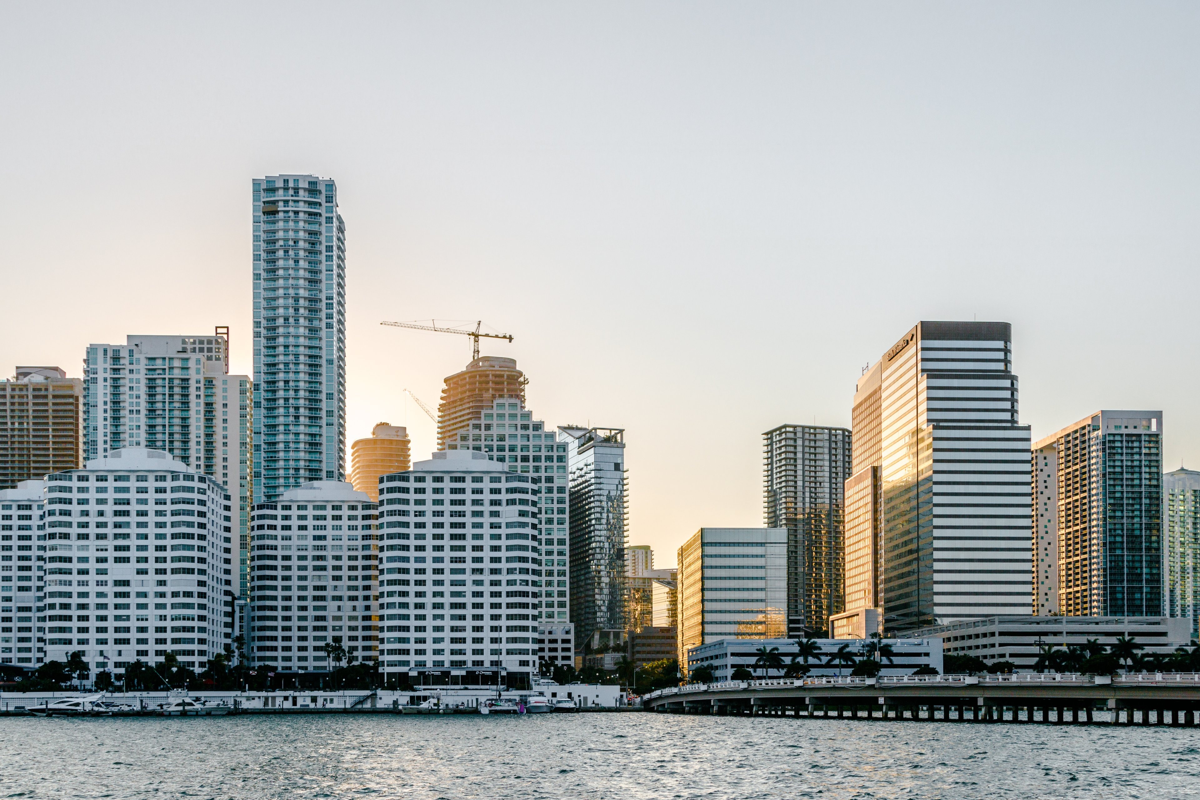 Downtown Miami and Brickell towers across Biscayne Bay