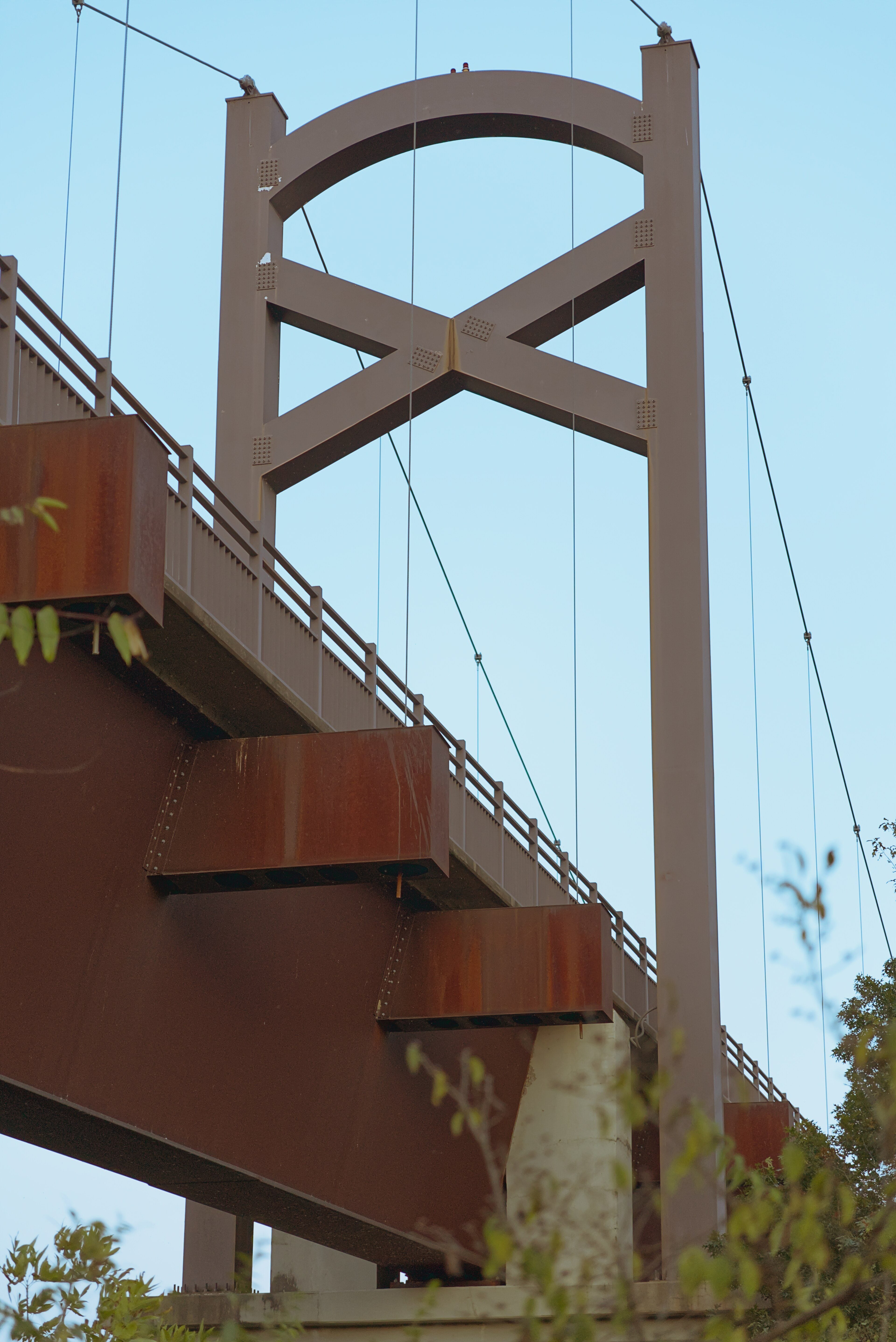 The Cumberland River pedestrian bridge at Shelby Bottoms