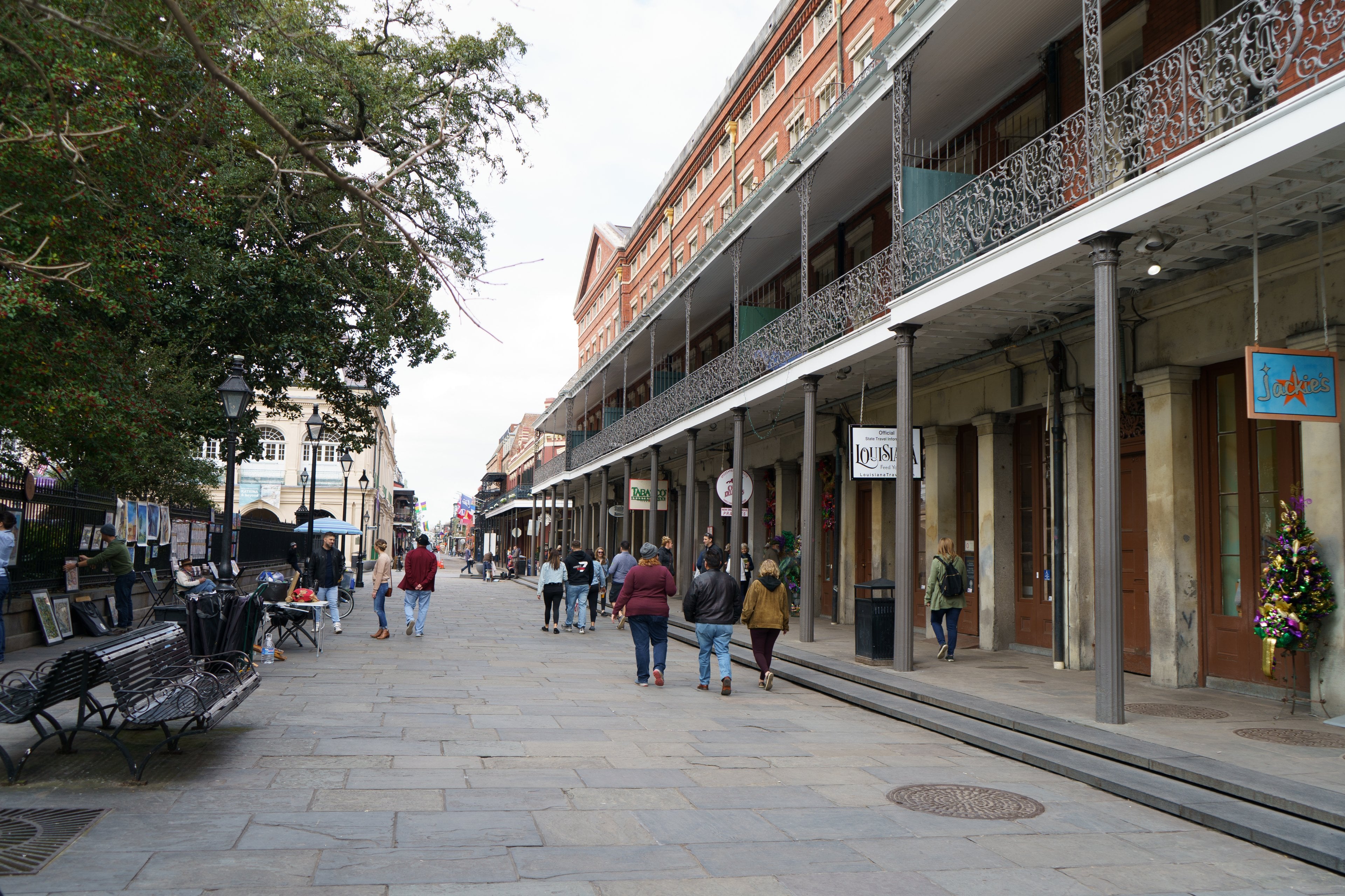 Iron galleries of the Pontalba Buildings on St. Ann Street at Jackson Square
