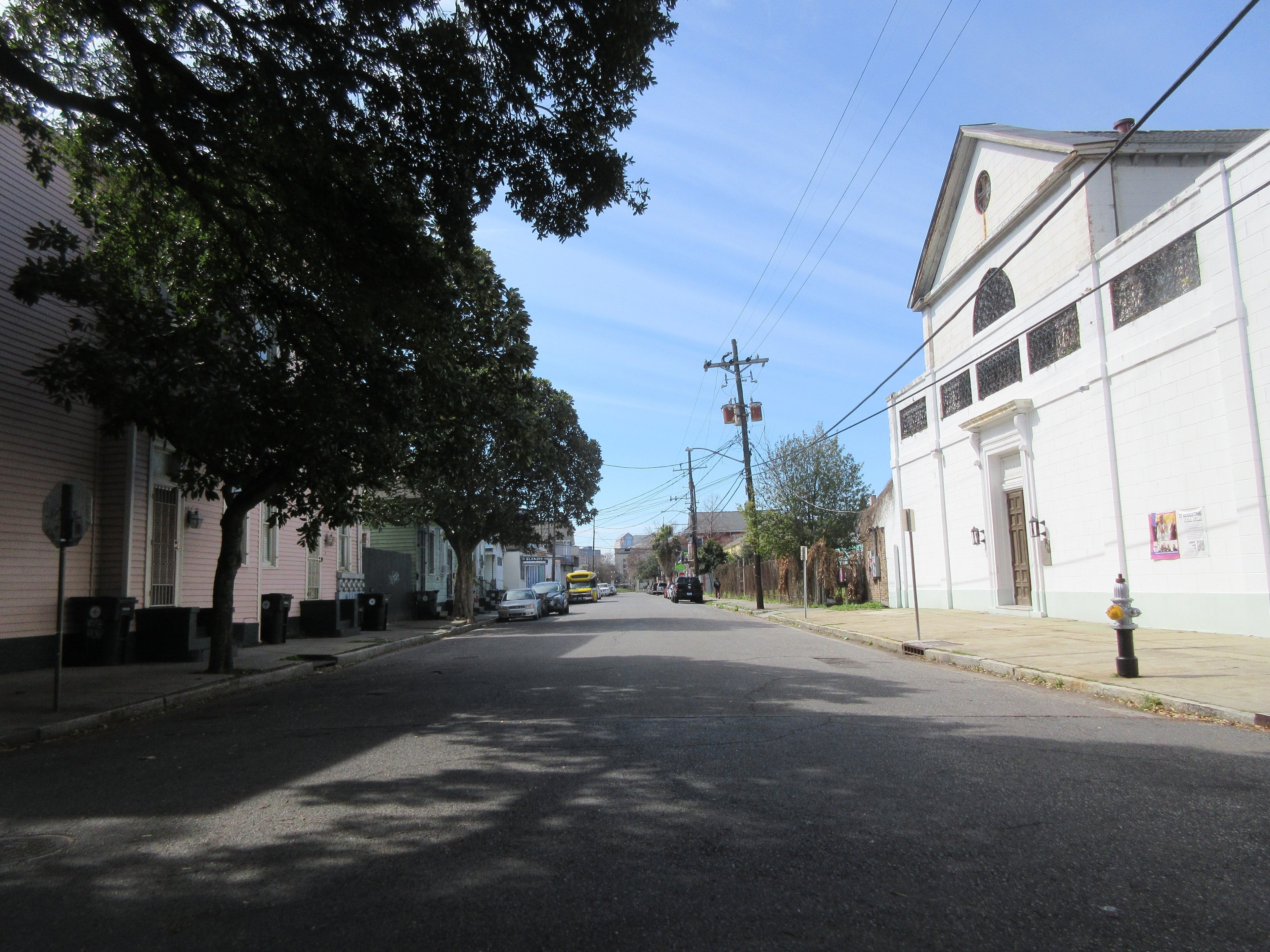 St. Augustine Church on a Tremé street
