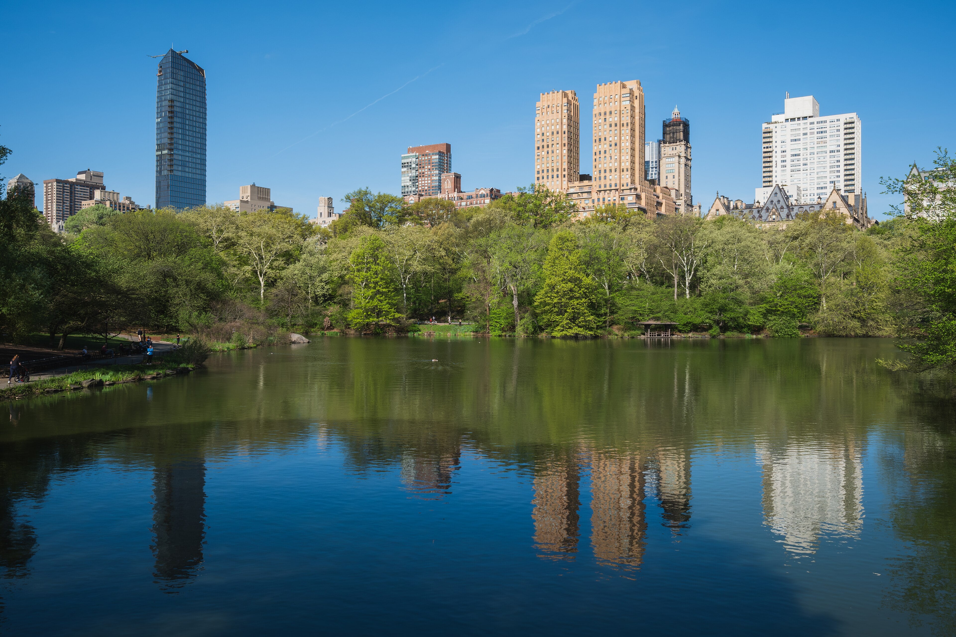 The Lake in Central Park with Central Park West skyline