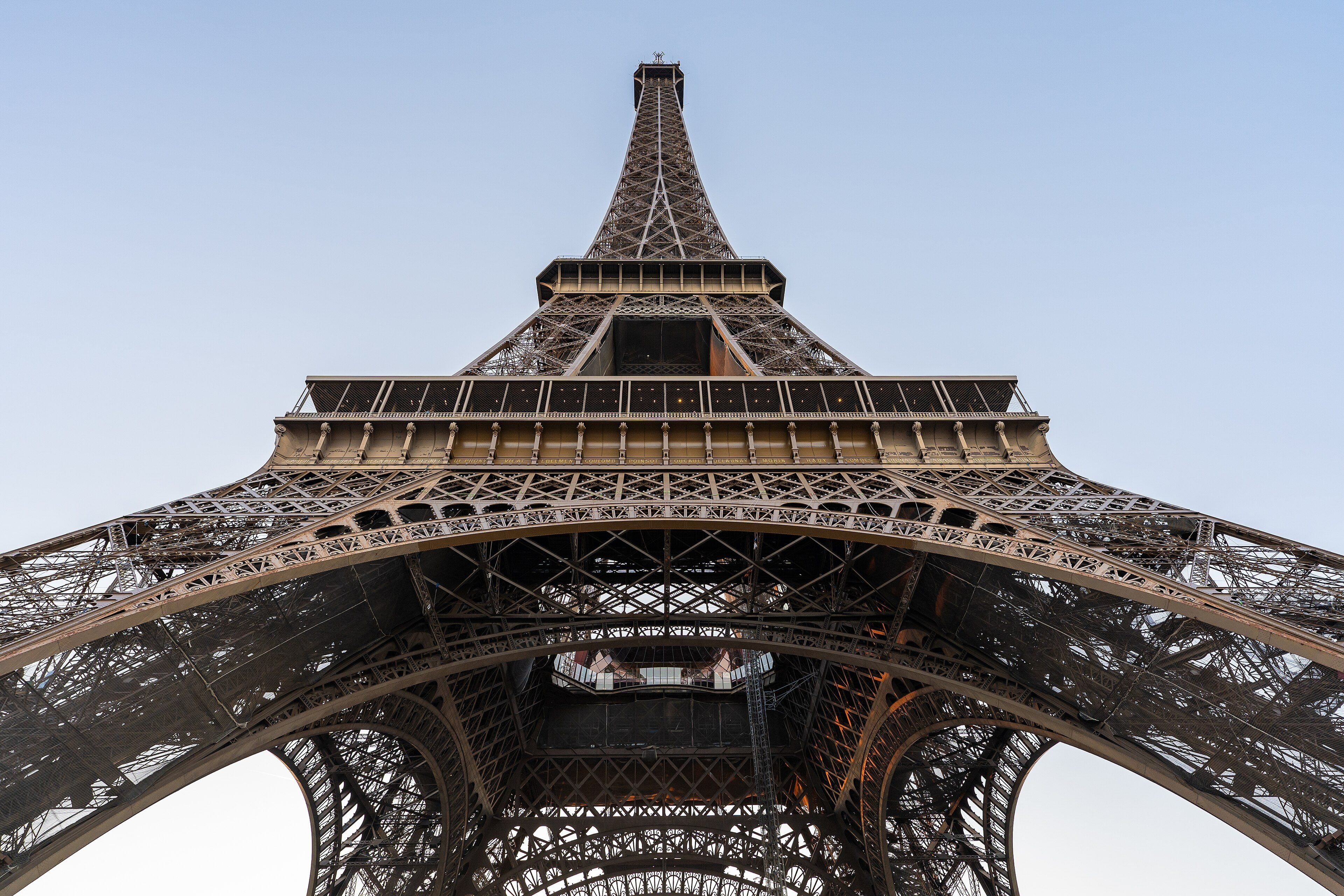 The Eiffel Tower from below