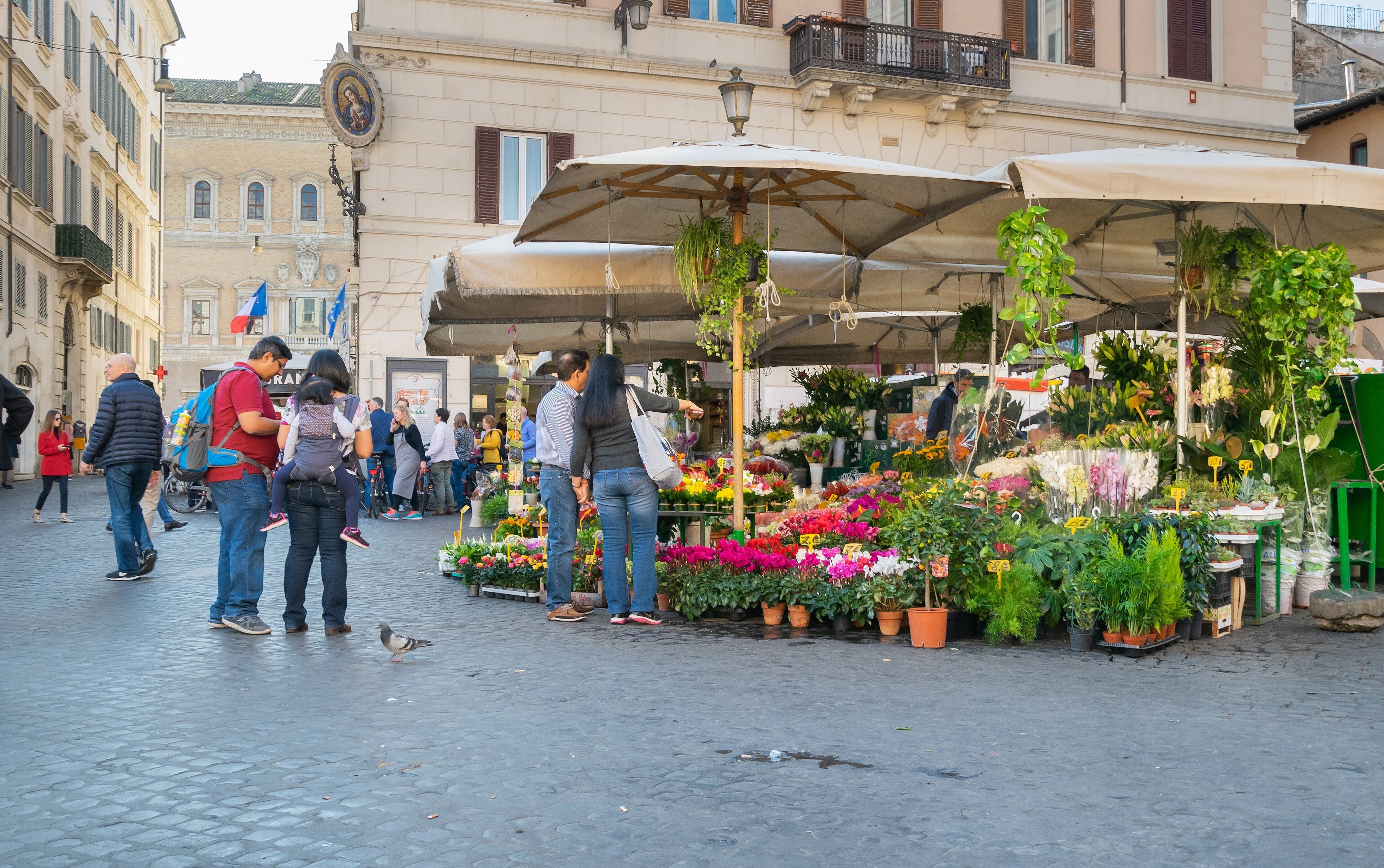 Market stalls on Campo de’ Fiori