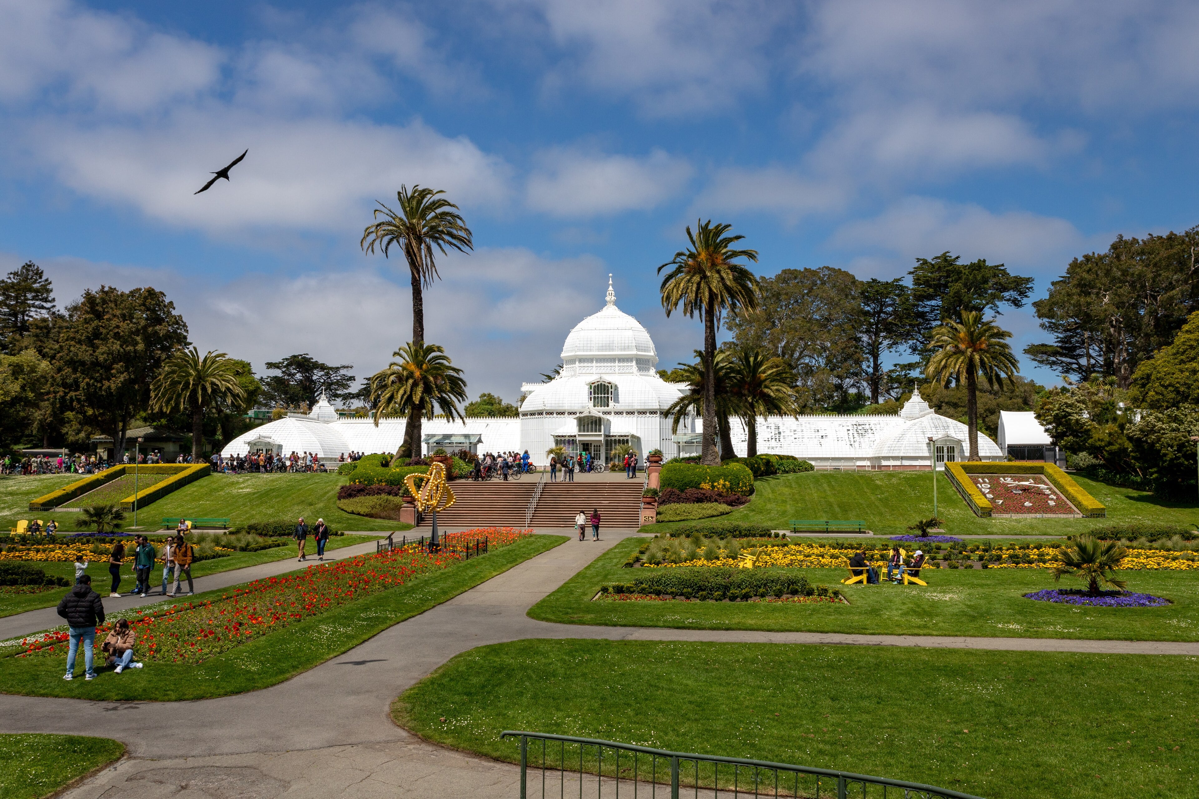 Conservatory of Flowers from the lawn in Golden Gate Park