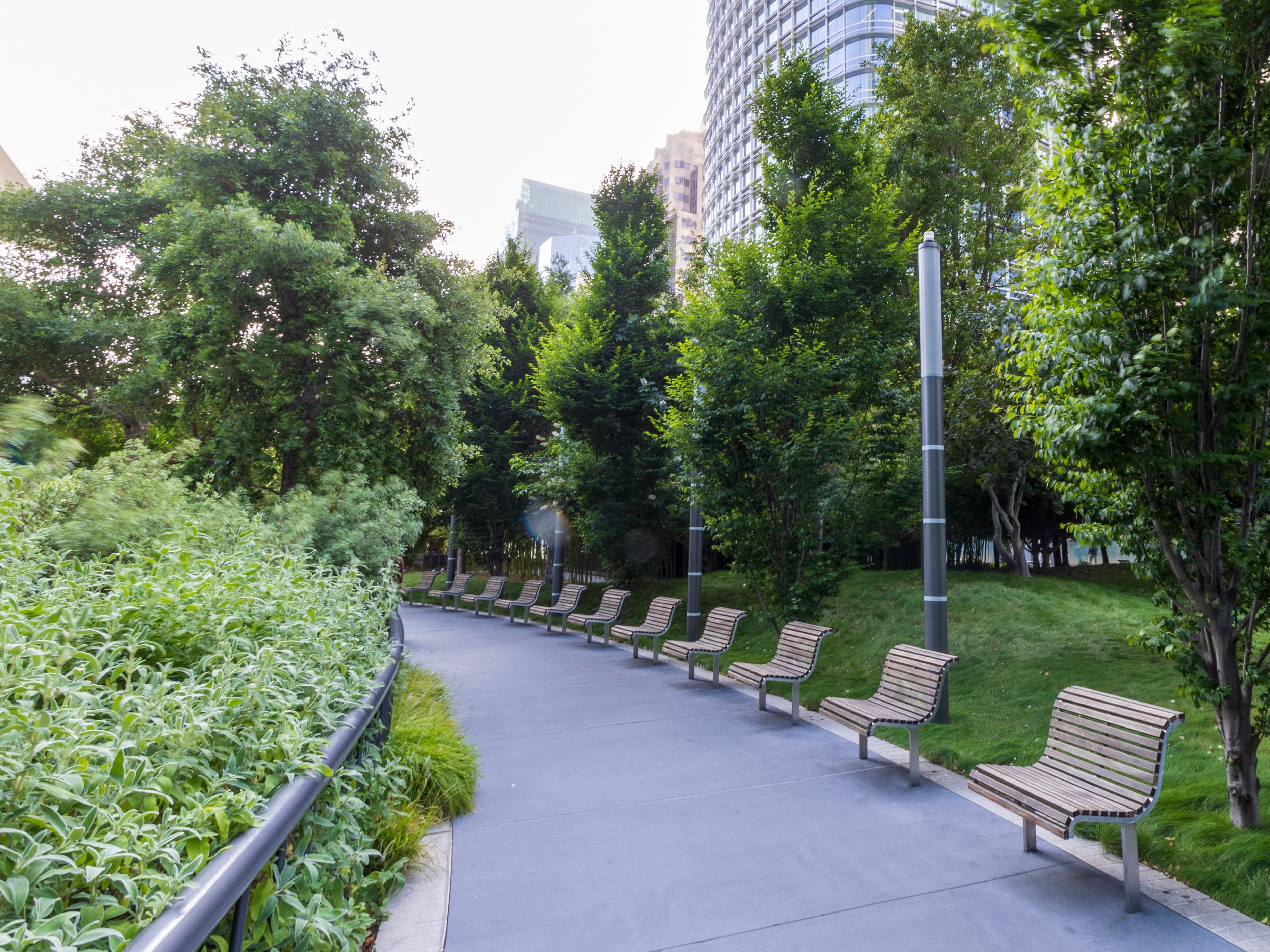 Salesforce Park rooftop garden above the Transit Center