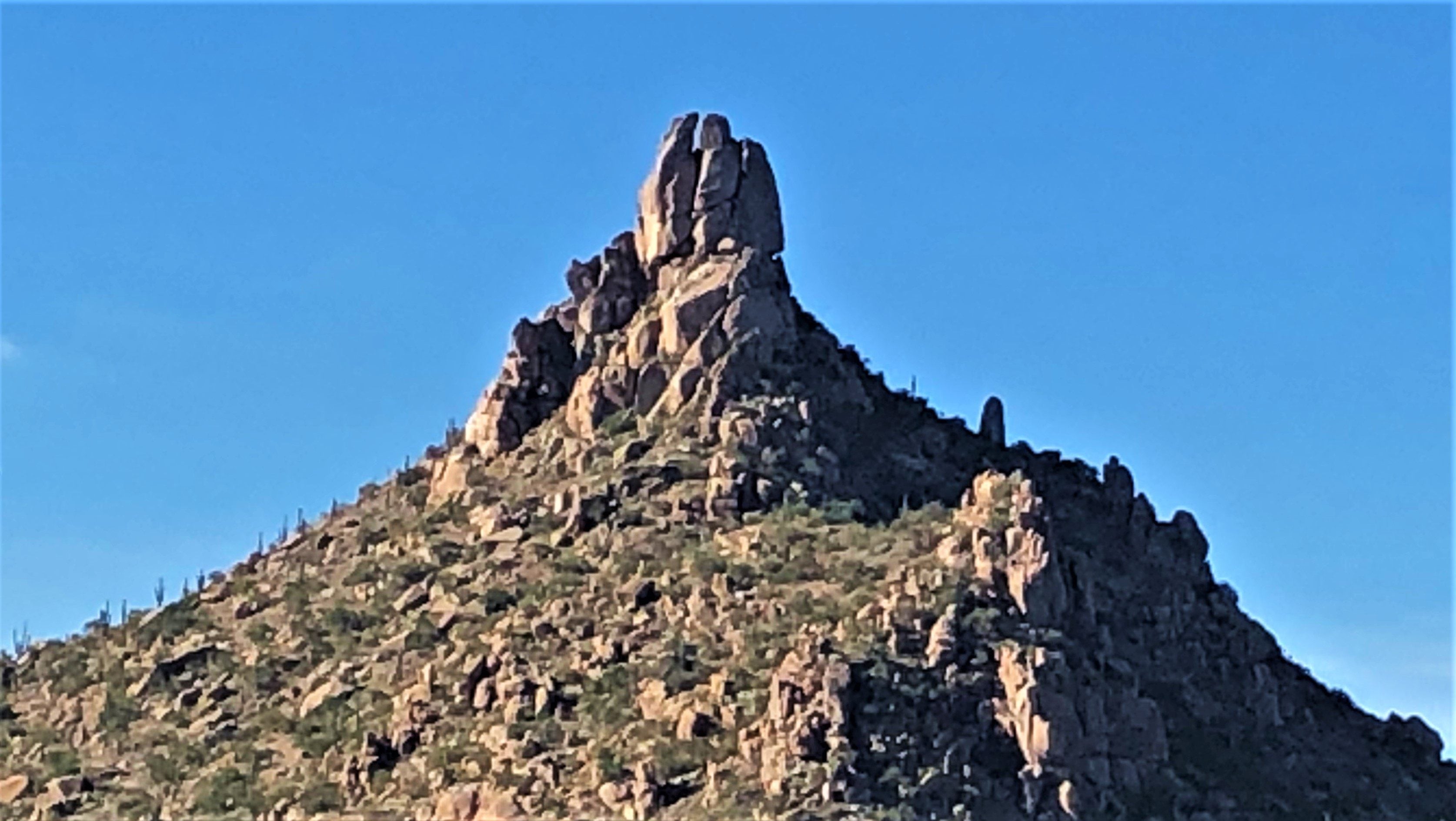 The granite summit of Pinnacle Peak in north Scottsdale