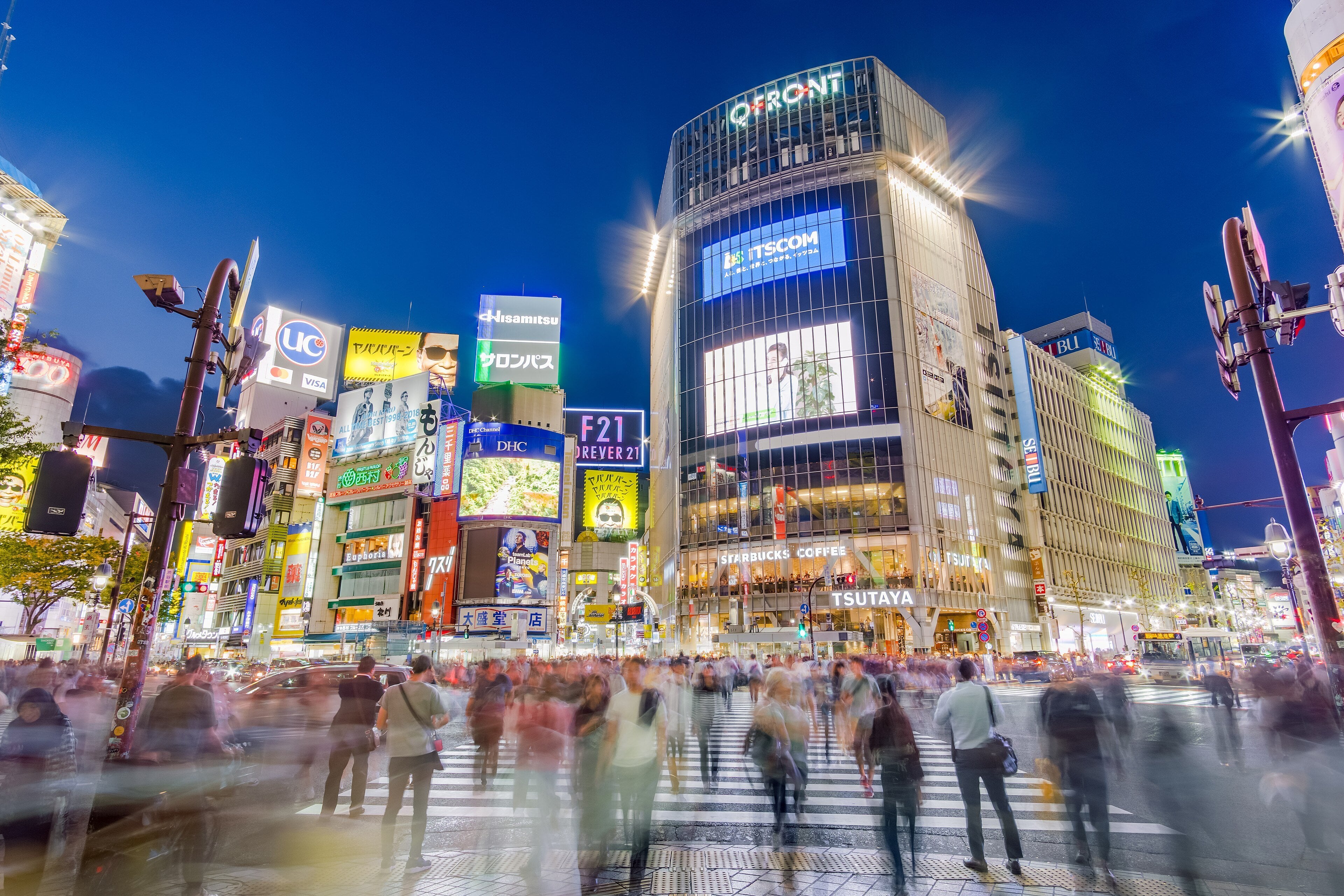 The Shibuya scramble crossing