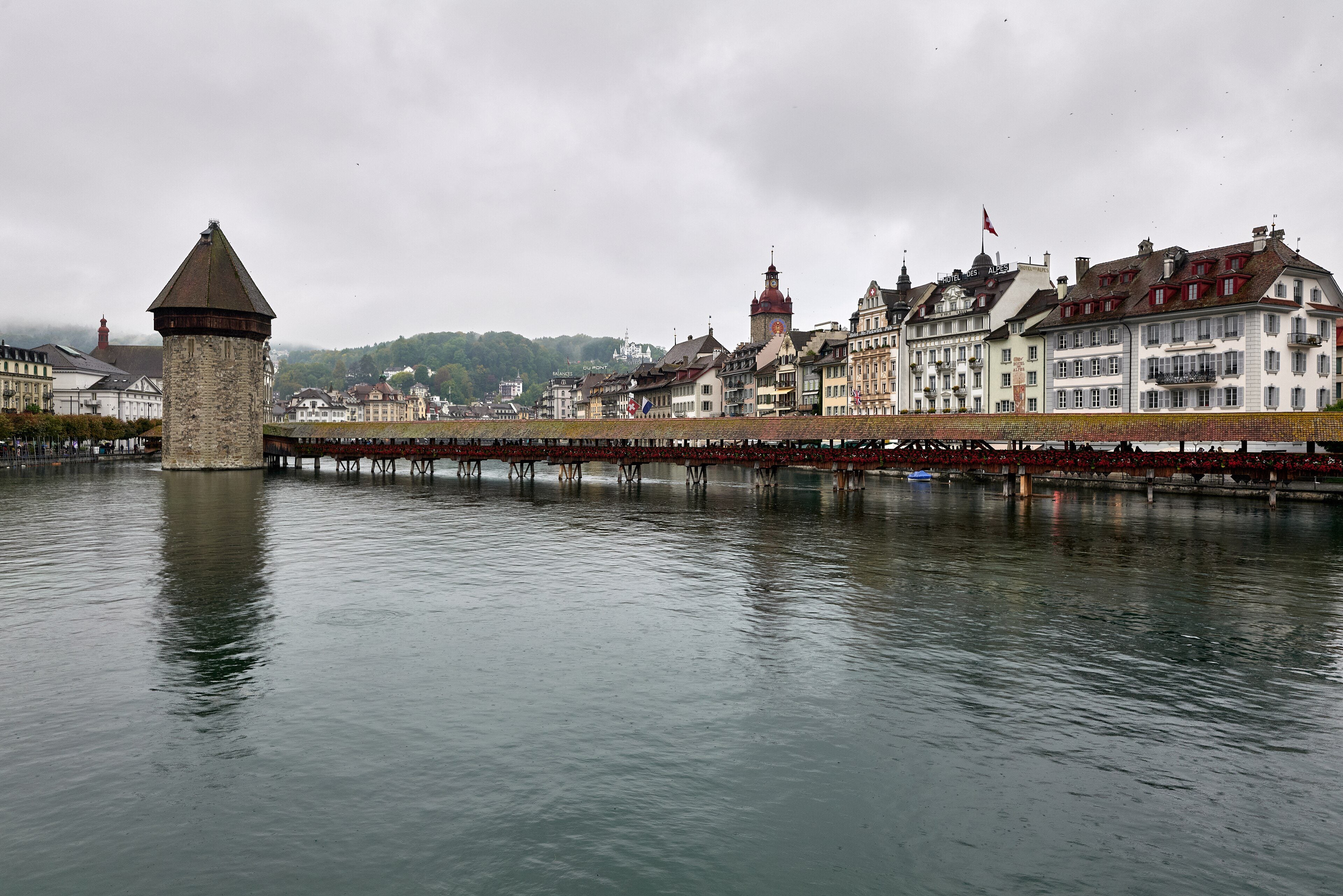 Chapel Bridge and the Water Tower in Lucerne